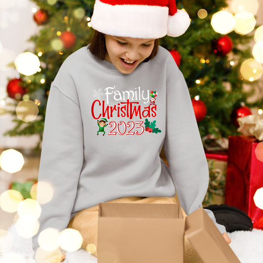 Family Christmas 2023, Christmas Long Sleeves, Christmas Crewneck For Youth, Christmas Sweater, Christmas Sweatshirt, Christmas Present