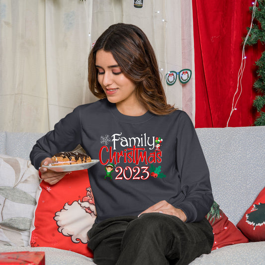 Family Christmas 2023, Christmas Long Sleeves, Christmas Crewneck For Women, Christmas Sweater, Christmas Sweatshirt, Christmas Present