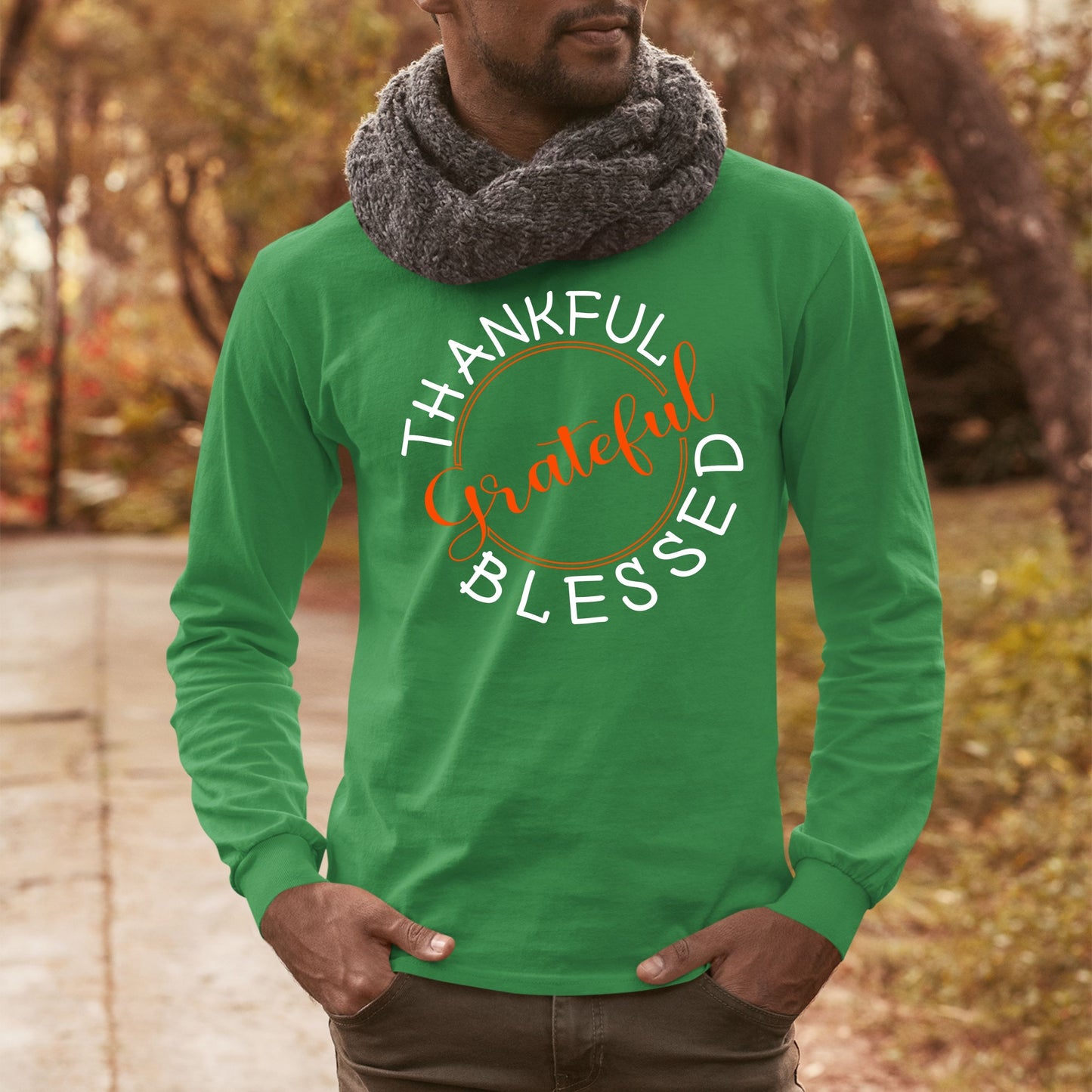 Thankful Grateful Blessed, Thanksgiving Sweatshirt, Thanksgiving Sweater for Men, Thanksgiving Gift Ideas, Cute Thanksgiving