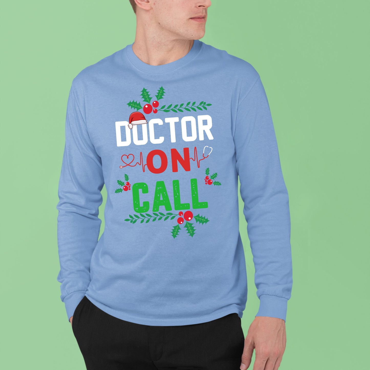 Doctor on Call, Men Long Sleeves, Christmas Shirts, Christmas Sweatshirts, Christmas, Christmas Clothing, Christmas Decor