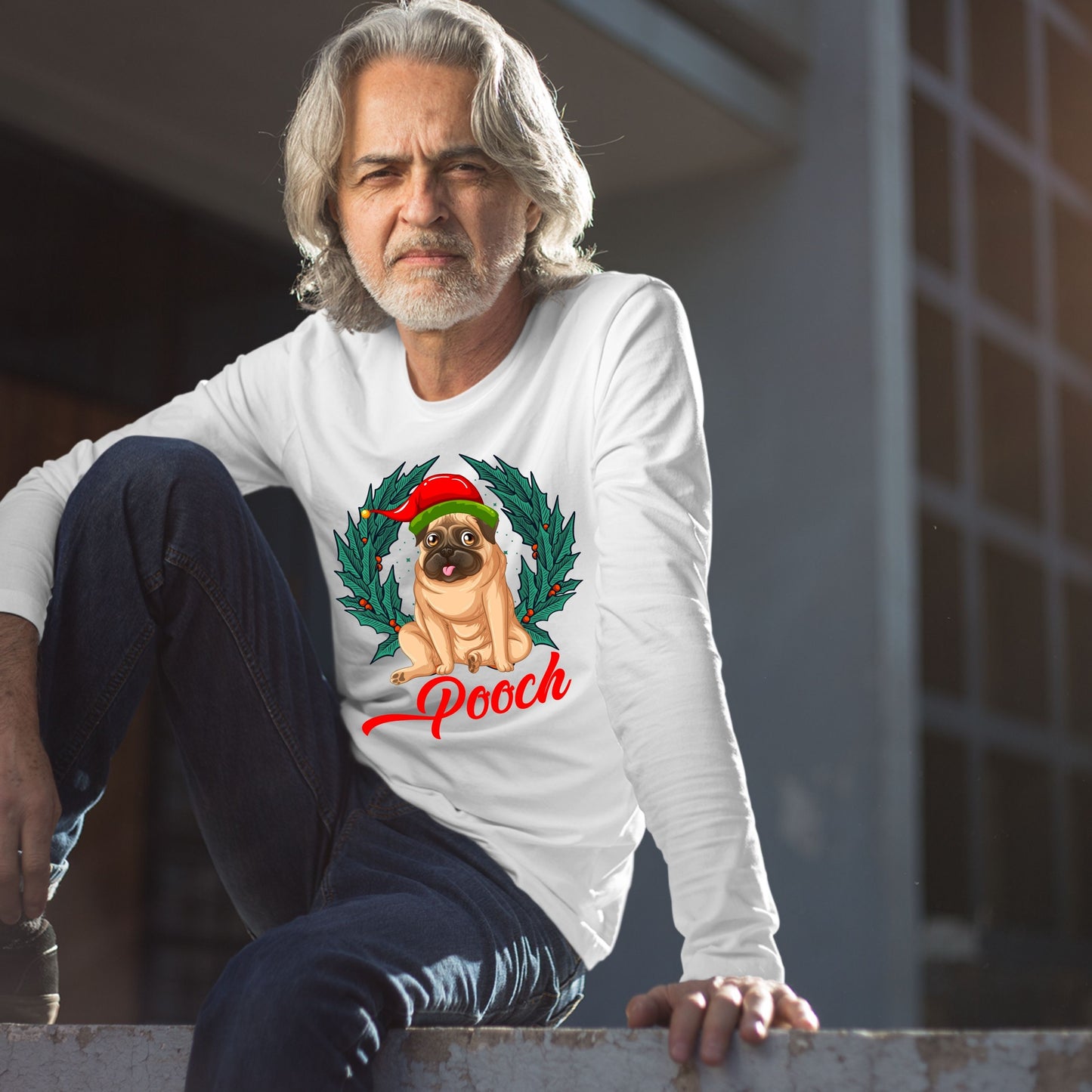 Pooch, Men Long Sleeves, Christmas Shirts, Christmas Sweatshirts, Christmas, Christmas Clothing, Christmas Decor