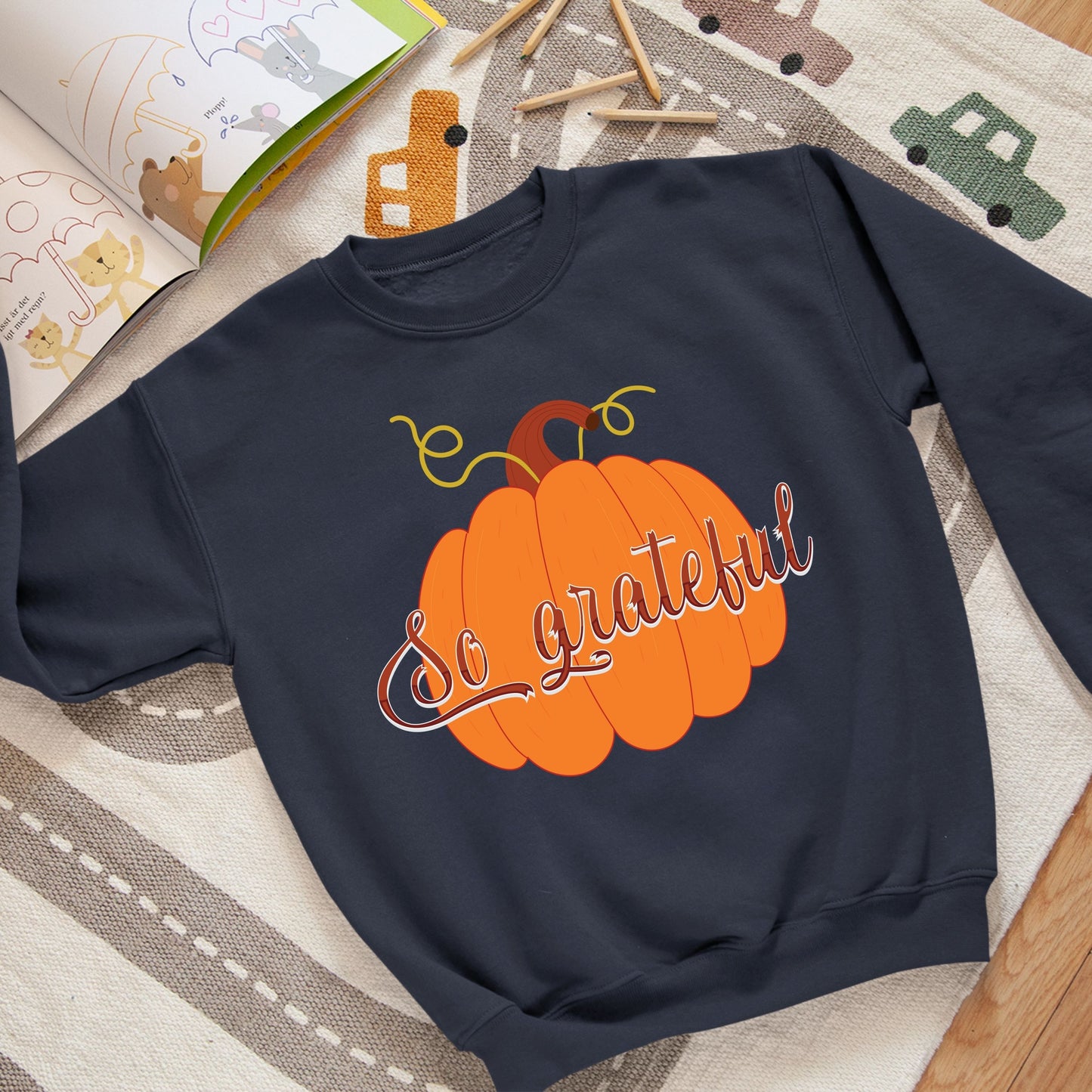 So Grateful, Thanksgiving Sweatshirt, Thanksgiving Sweater for kids, Thanksgiving Gift Ideas, Cute Thanksgiving