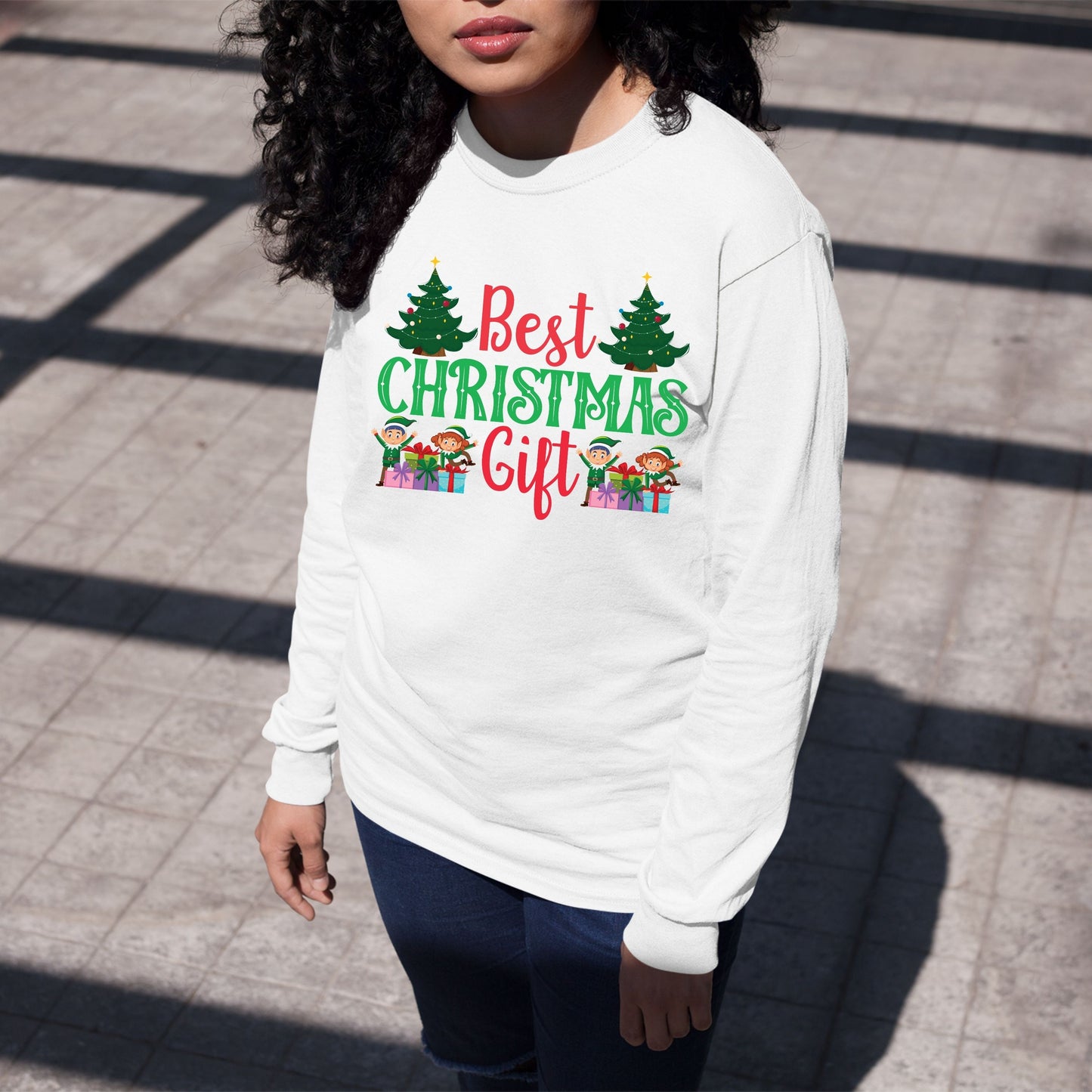 Best Christmas Gift, Christmas Crewneck For Youth, Christmas Long Sleeves, Christmas Present, Christmas Sweater, Christmas Sweatshirt