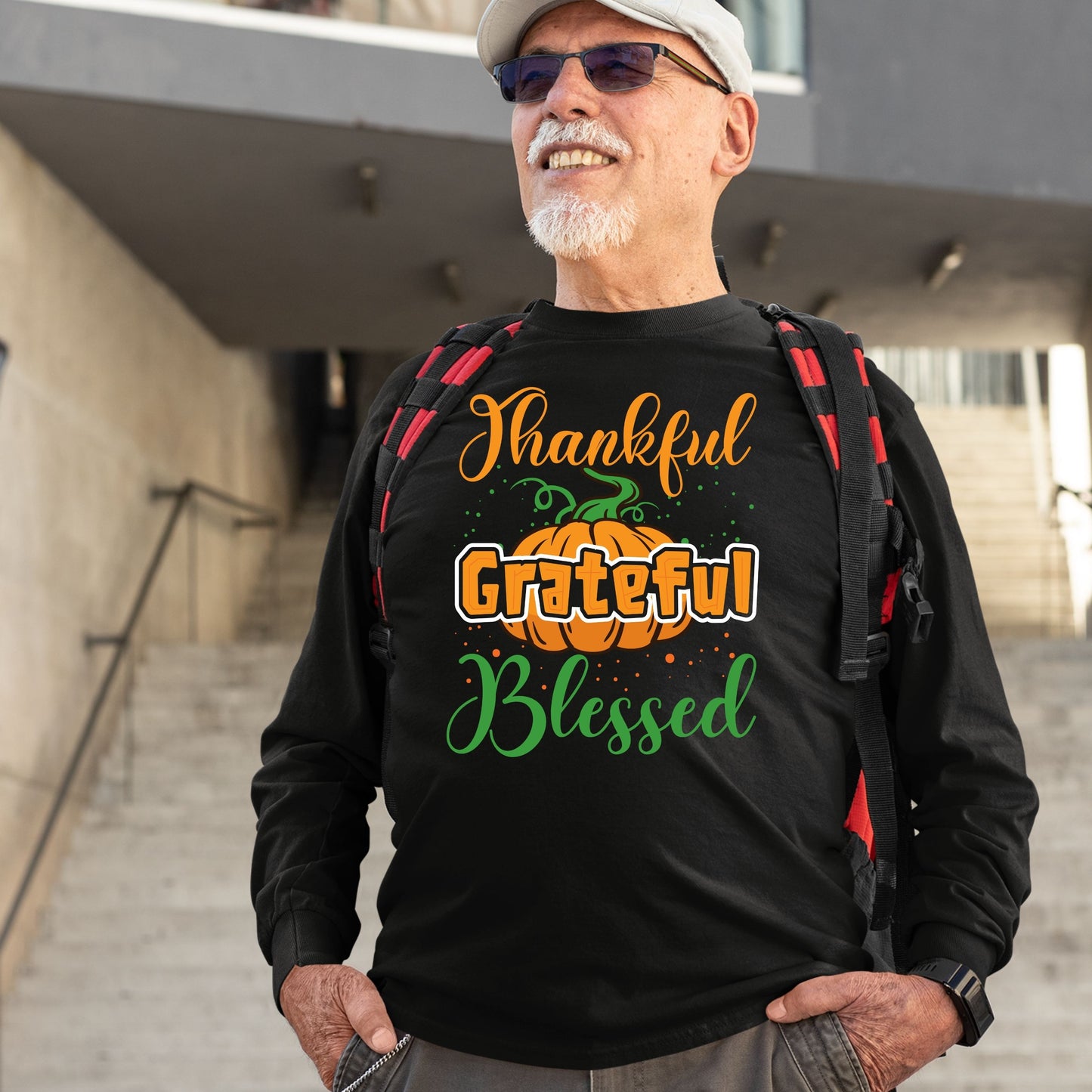 Thankful Grateful Blessed, Thanksgiving Sweatshirt, Thanksgiving Sweater for Men, Thanksgiving Gift Ideas, Cute Thanksgiving