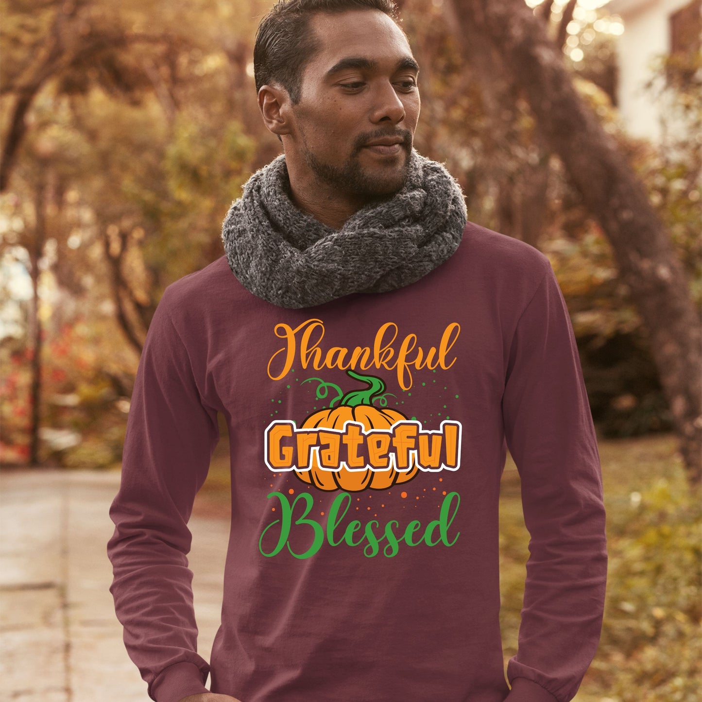 Thankful Grateful Blessed, Thanksgiving Sweatshirt, Thanksgiving Sweater for Men, Thanksgiving Gift Ideas, Cute Thanksgiving