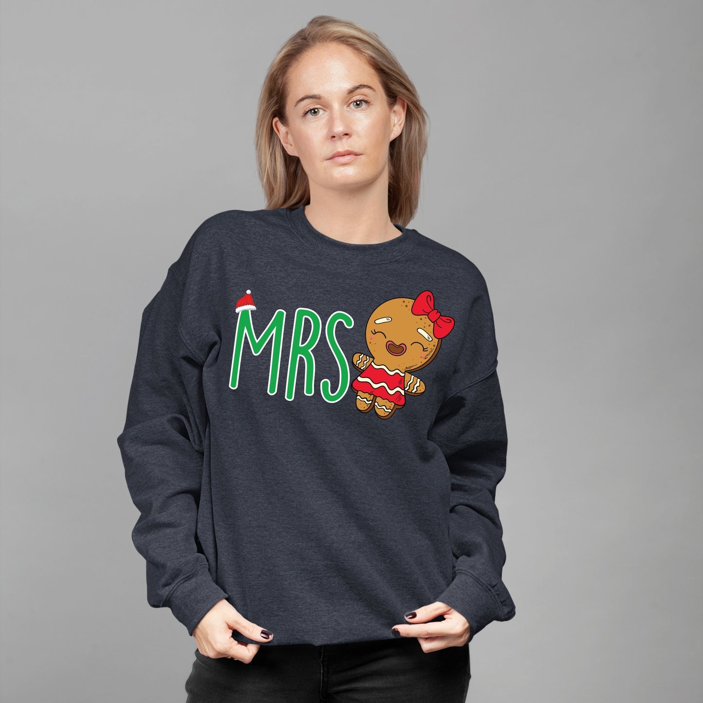 Mrs, Christmas Long Sleeves, Christmas Crewneck For Women, Christmas Sweatshirt, Christmas Sweater, Christmas Present