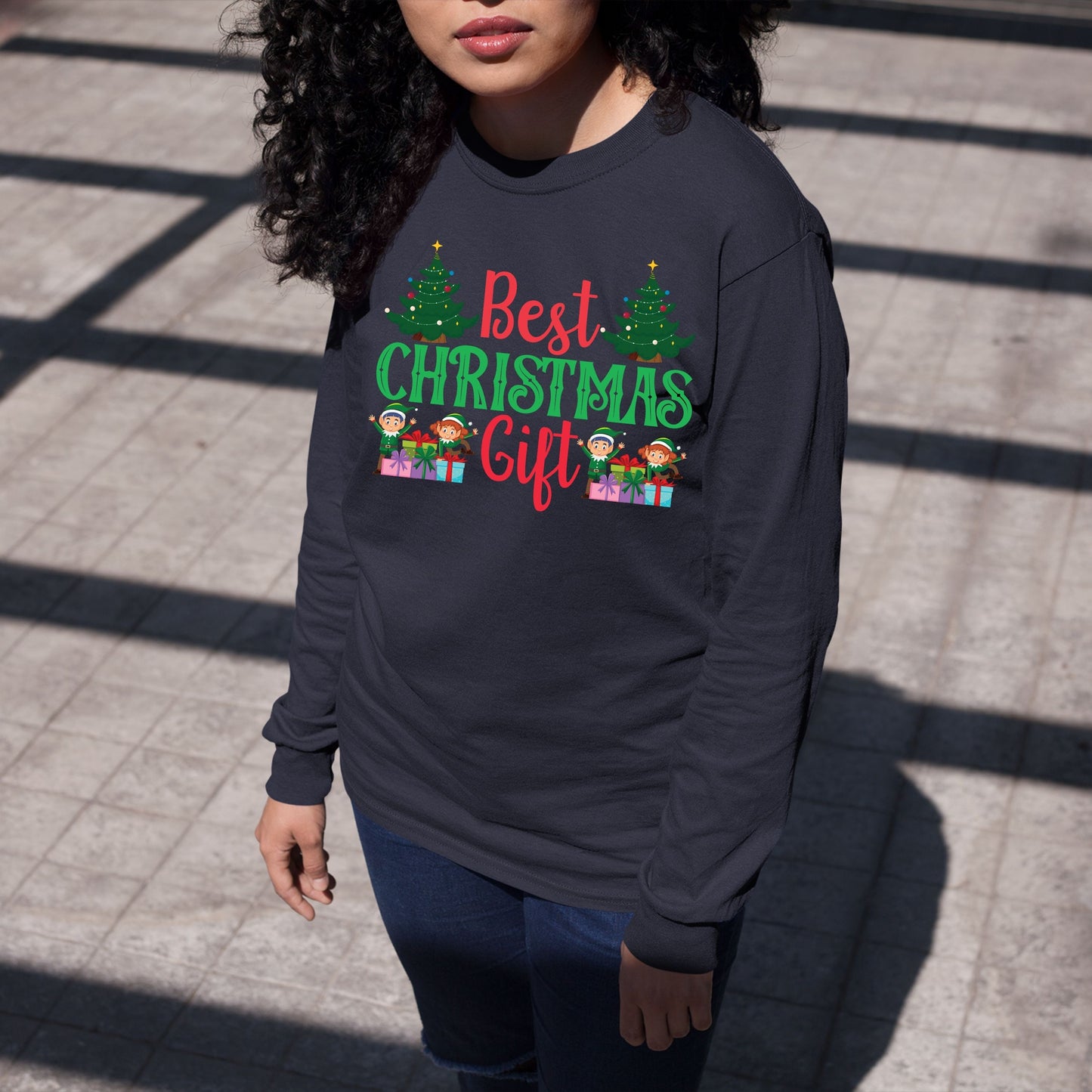 Best Christmas Gift, Christmas Crewneck For Youth, Christmas Long Sleeves, Christmas Present, Christmas Sweater, Christmas Sweatshirt