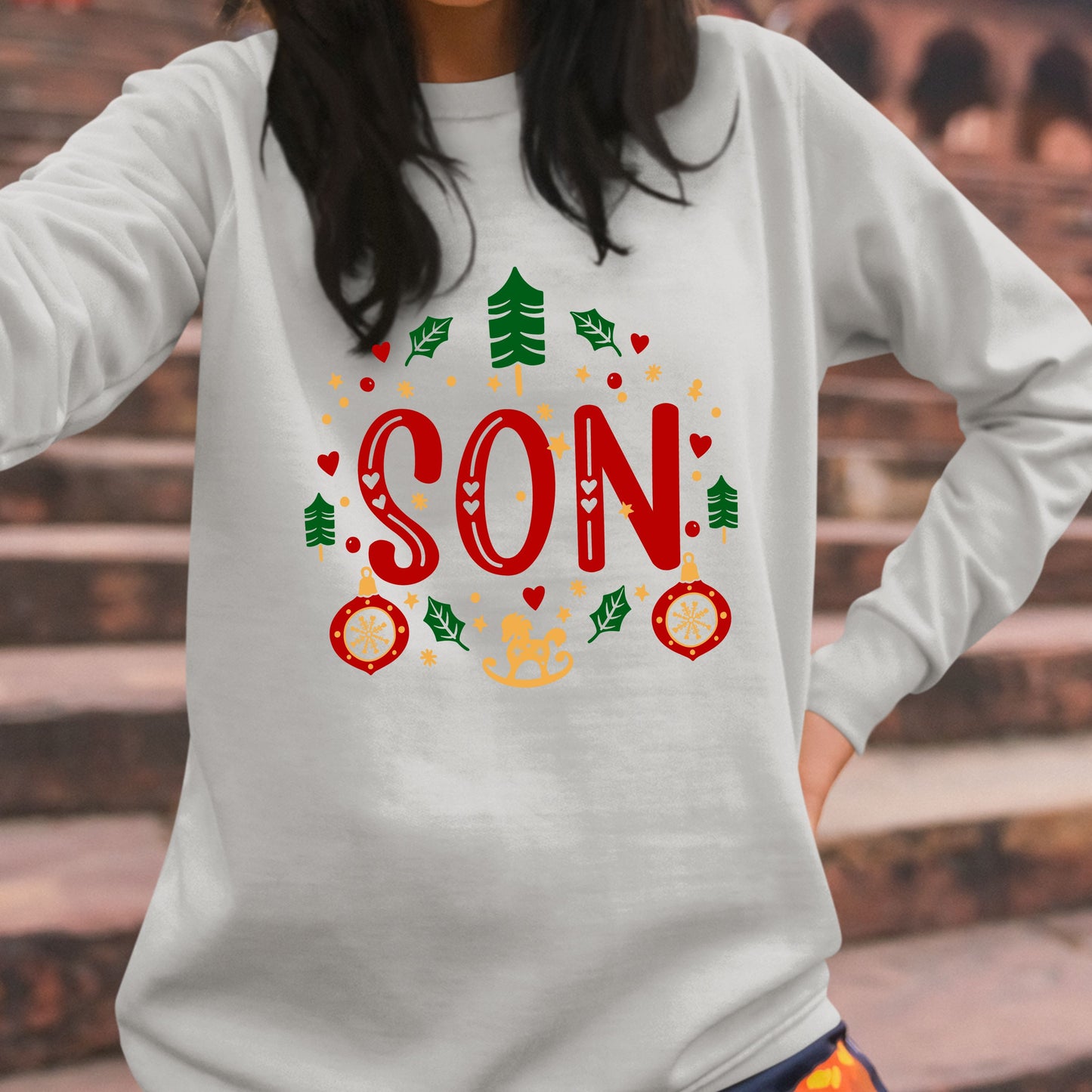 Son, Youth Long Sleeve, Christmas, Christmas Shirts, Christmas Clothing, Christmas Decor, Christmas Sweatshirts