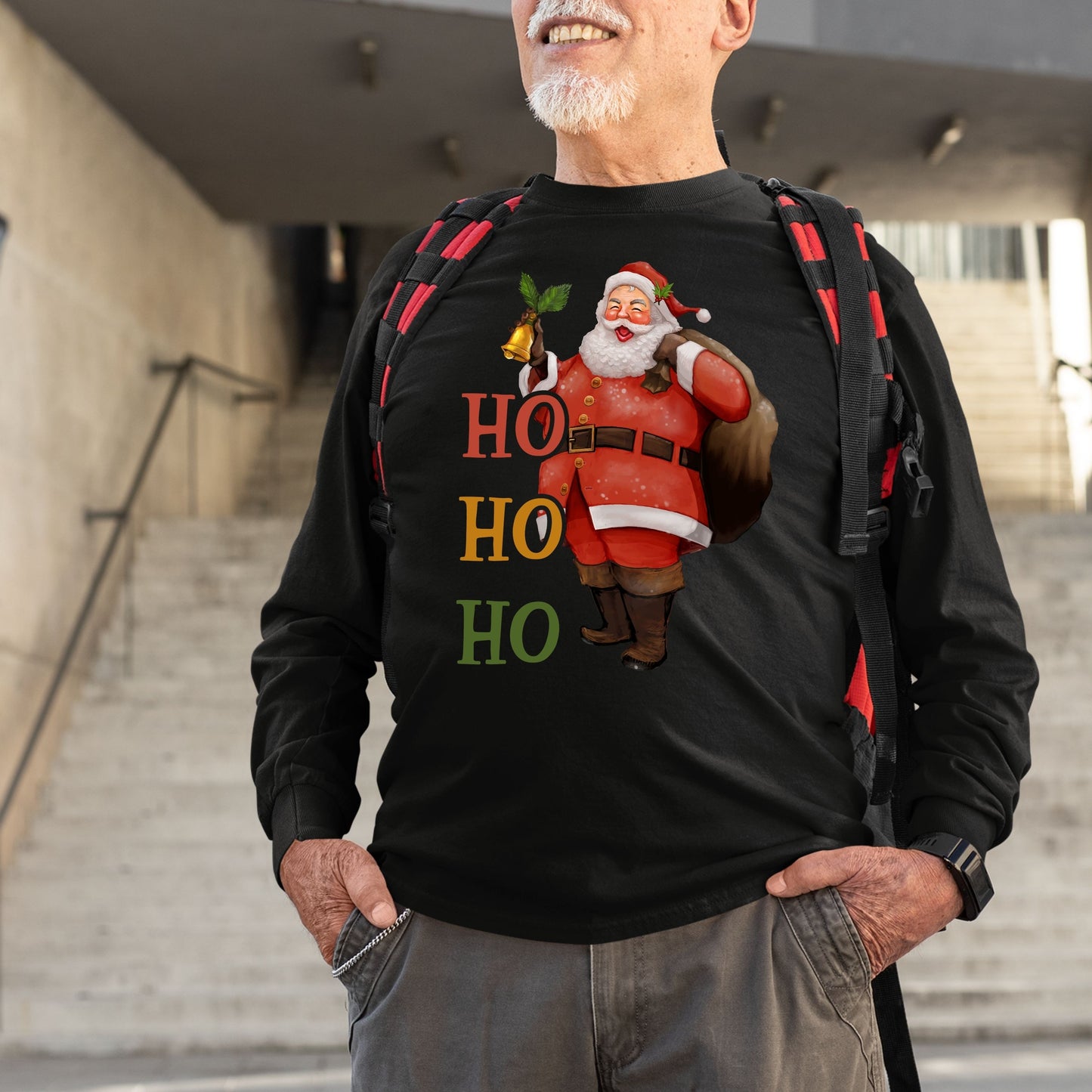 Ho Ho Ho, Men Long Sleeves, Christmas, Christmas Decor, Christmas Shirts, Christmas Sweatshirts, Christmas Clothing