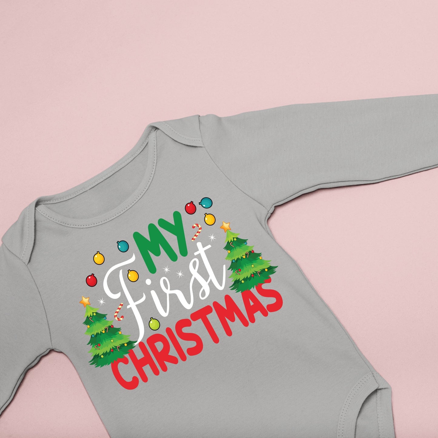 My First Christmas, Christmas Bodysuits For Kids, Christmas Long Sleeves, Christmas Bodysuits, Christmas Onesies, Christmas Present