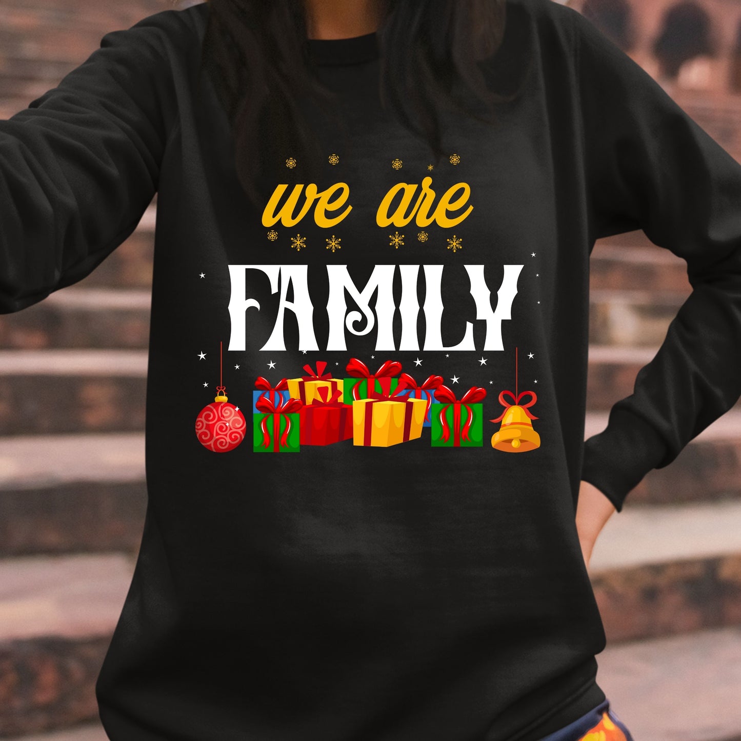 We Are Family, Youth Long Sleeve, Christmas, Christmas Decor, Christmas Shirts, Christmas Sweatshirts, Christmas Clothing