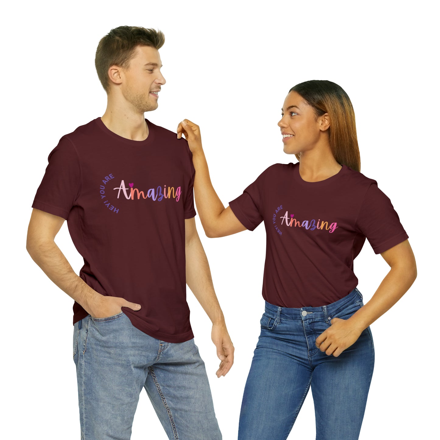 Hey You Are Amazing Unisex Jersey Short Sleeve Tee