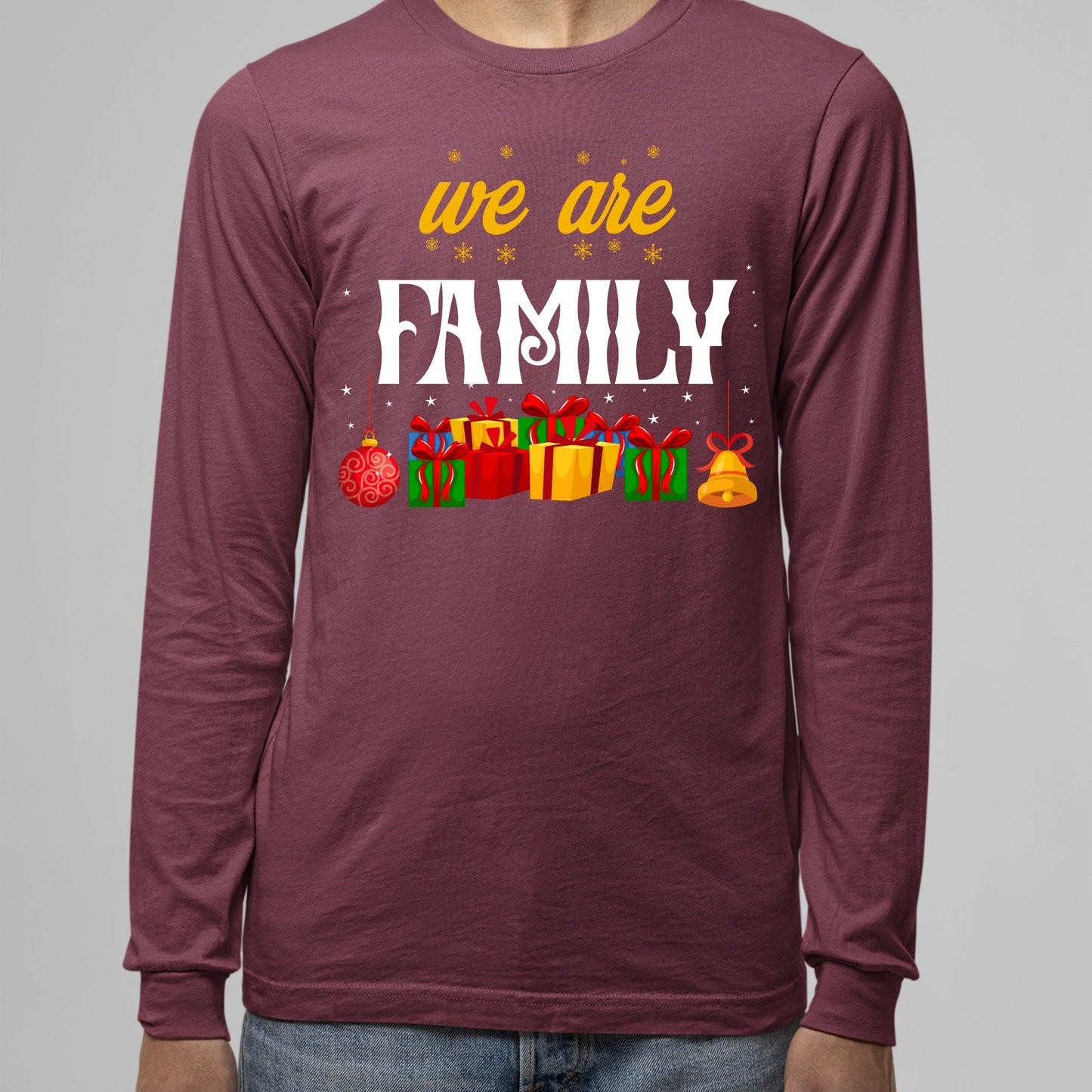 We Are Family, Men Long Sleeves, Christmas, Christmas Decor, Christmas Shirts, Christmas Sweatshirts, Christmas Clothing