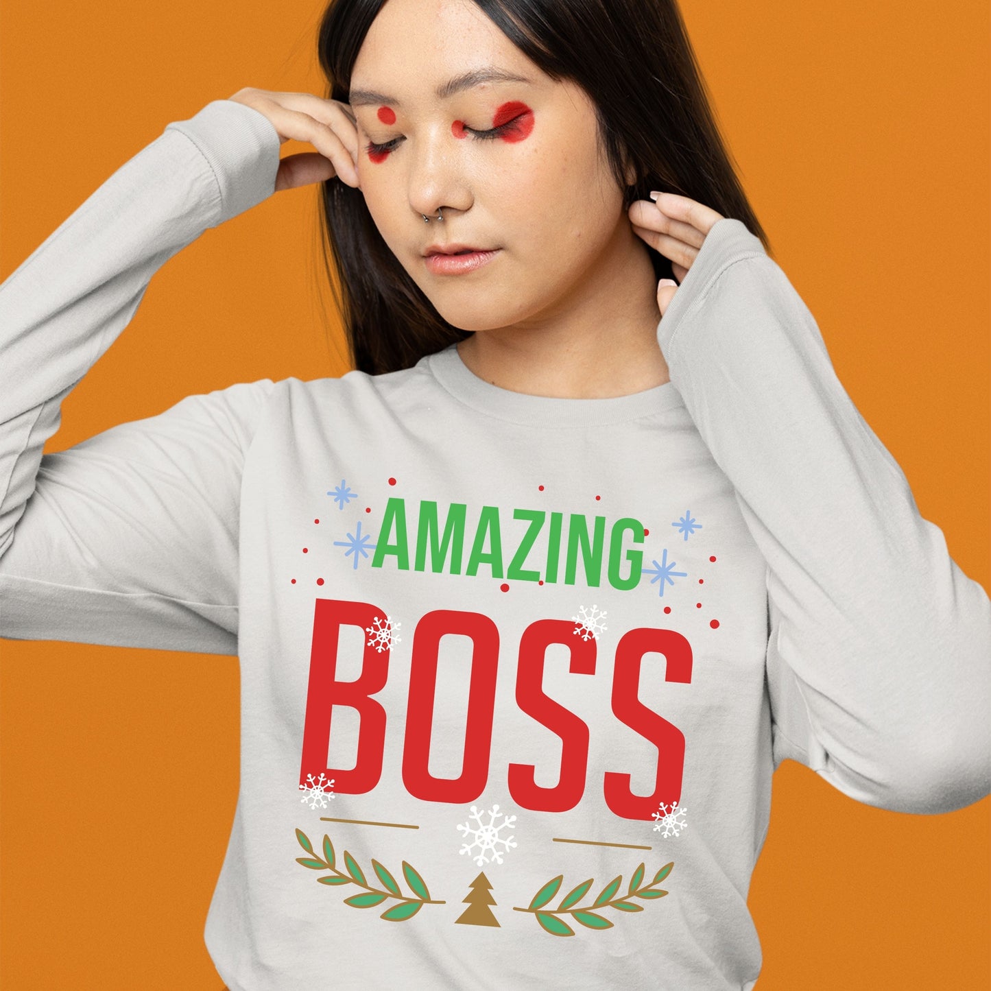 Amazing Boss, Women Long Sleeves, Christmas Shirts, Christmas Sweatshirts, Christmas, Christmas Clothing, Christmas Decor