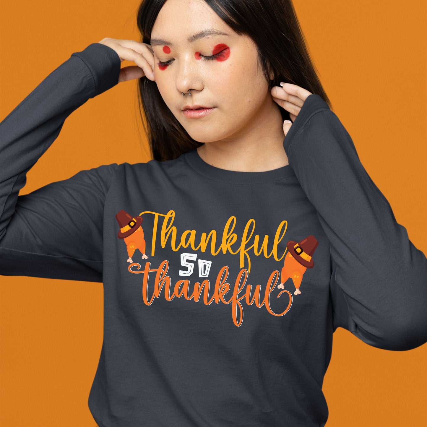 Thankful So Thankful, Thanksgiving Sweatshirt, Thanksgiving Sweater for Women, Thanksgiving Gift Ideas, Cute Thanksgiving