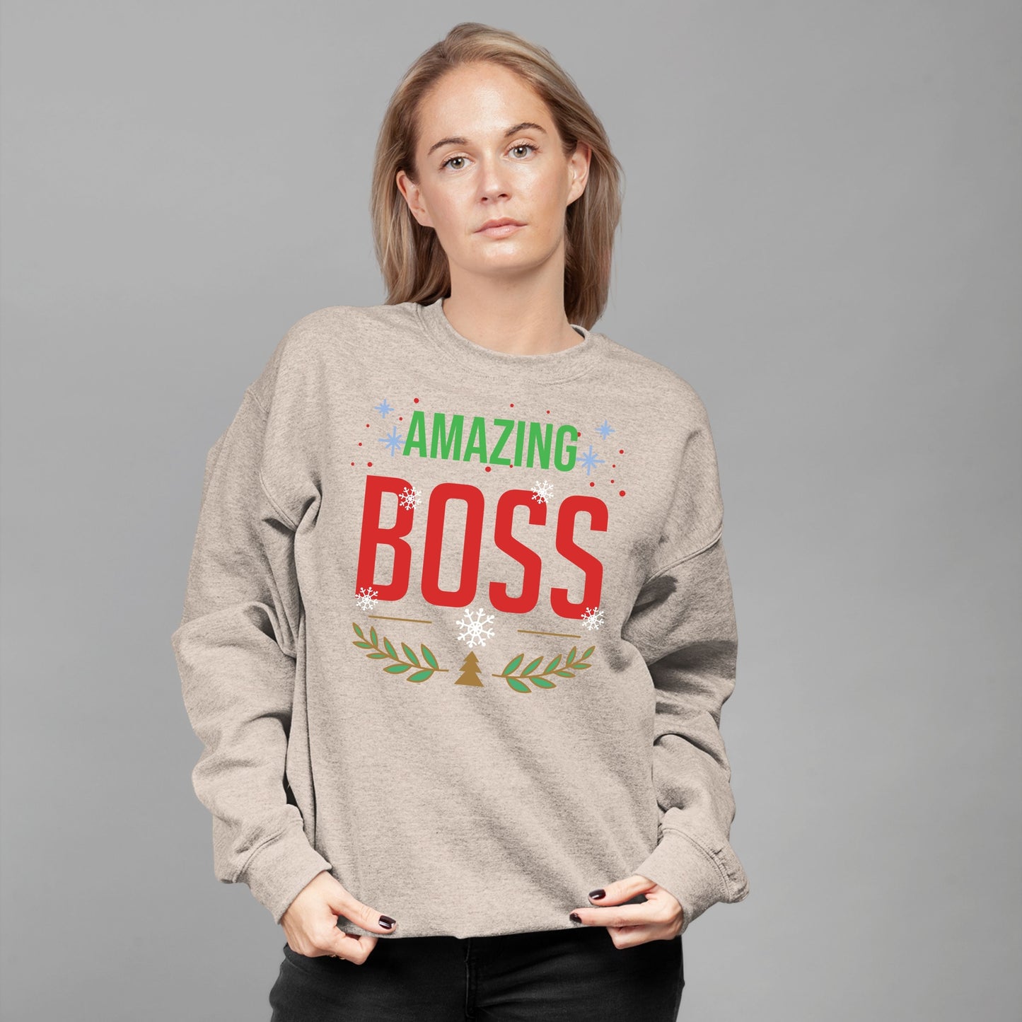 Amazing Boss, Women Long Sleeves, Christmas Shirts, Christmas Sweatshirts, Christmas, Christmas Clothing, Christmas Decor