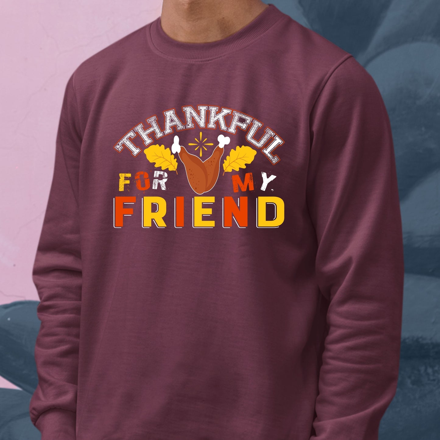 Thankful For My Friend, Thanksgiving Sweatshirt, Thanksgiving Sweater for kids, Thanksgiving Gift Ideas, Cute Thanksgiving