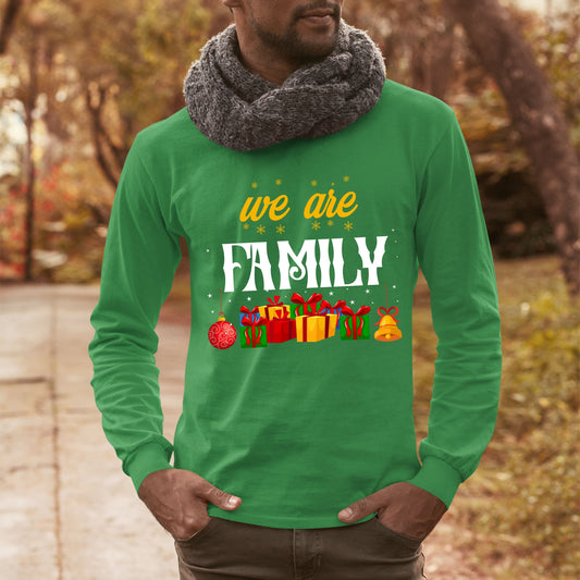 We Are Family, Men Long Sleeves, Christmas, Christmas Decor, Christmas Shirts, Christmas Sweatshirts, Christmas Clothing
