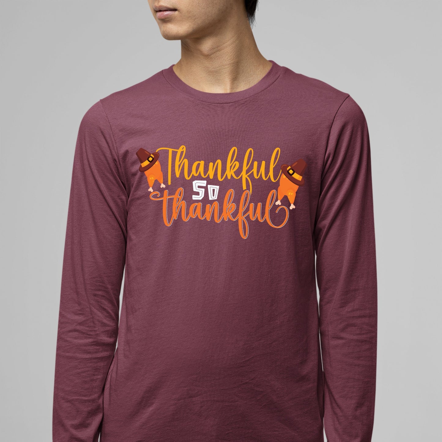 Thankful So Thankful, Thanksgiving Sweatshirt, Thanksgiving Sweater for Men, Thanksgiving Gift Ideas, Cute Thanksgiving
