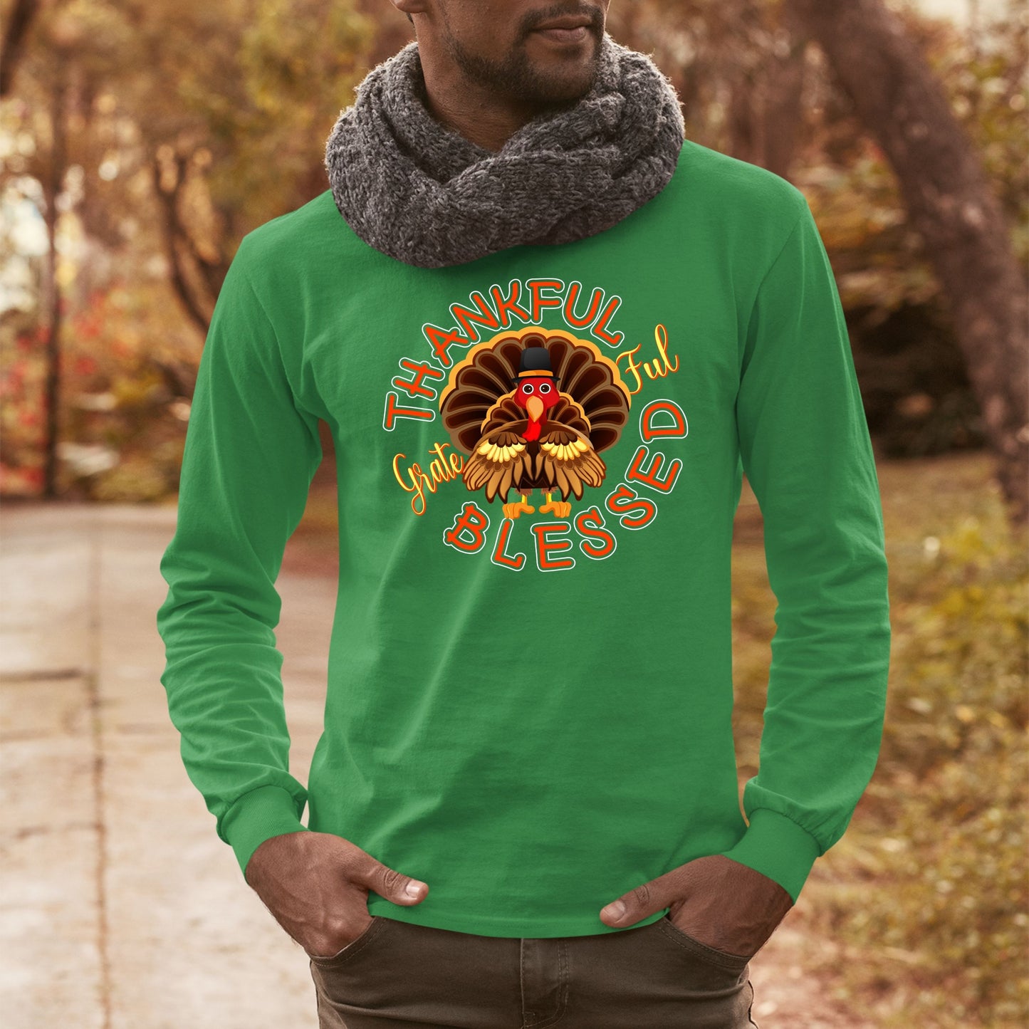 Thankful Grateful Blessed, Thanksgiving Sweatshirt, Thanksgiving Sweater for Men, Thanksgiving Gift Ideas, Cute Thanksgiving