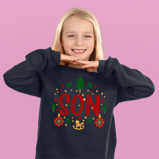 Son, Youth Long Sleeve, Christmas, Christmas Shirts, Christmas Clothing, Christmas Decor, Christmas Sweatshirts