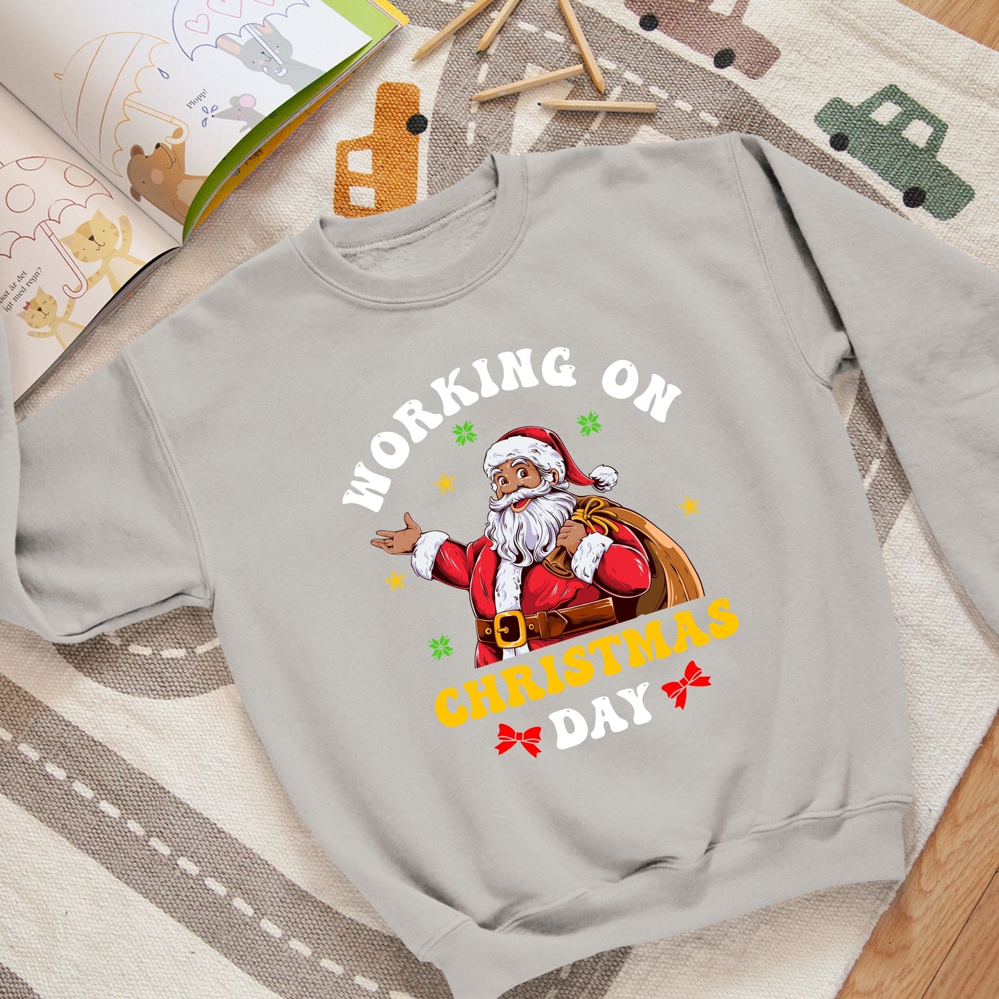 Working on Chirstmas, Youth Long Sleeve, Christmas Clothing, Christmas Sweatshirts, Christmas Shirts, Christmas Decor, Christmas