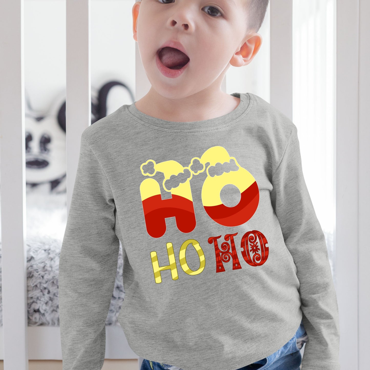 Ho Ho Ho, Christmas Crewneck For Toddler, Christmas Long Sleeves, Christmas Sweatshirt, Christmas Sweater, Christmas Present