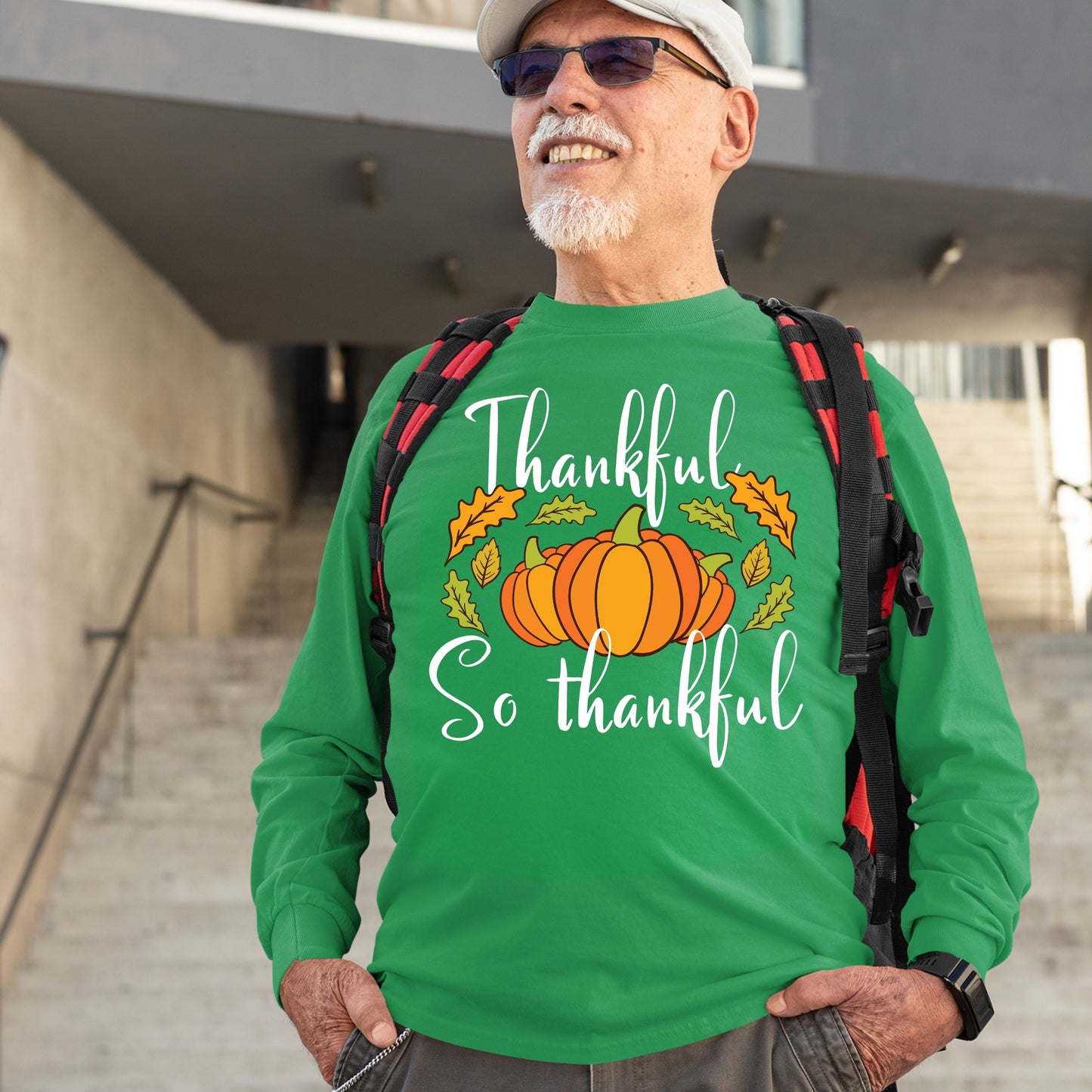 Thankful So Thankful, Thanksgiving Sweatshirt, Thanksgiving Sweater for Men, Thanksgiving Gift Ideas, Cute Thanksgiving