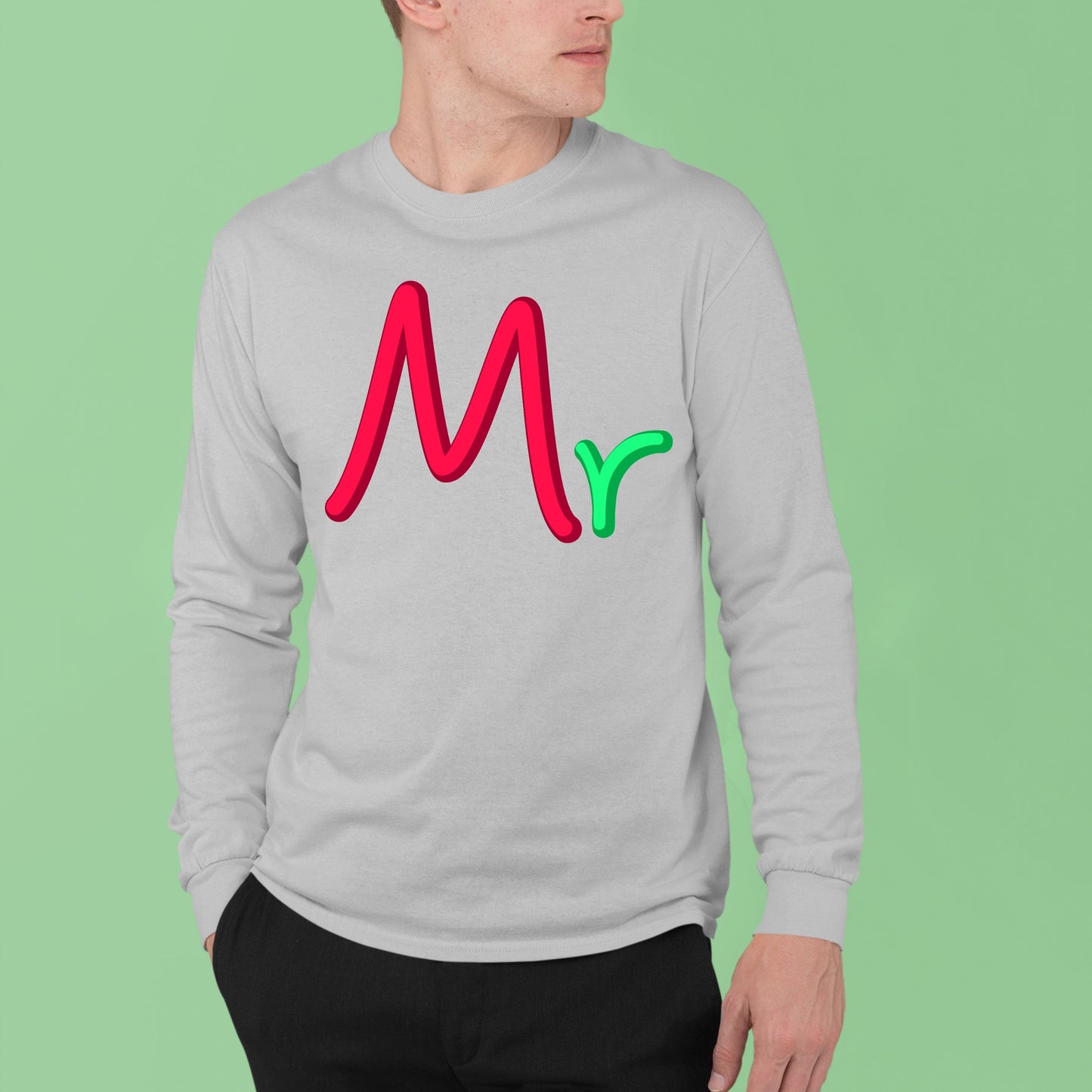 Mr, Christmas Crewneck For Men, Christmas Long Sleeves, Christmas Sweatshirt, Christmas Sweater, Christmas Present