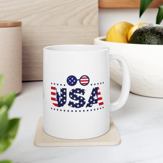 USA Flag Ceramic Mug 11oz