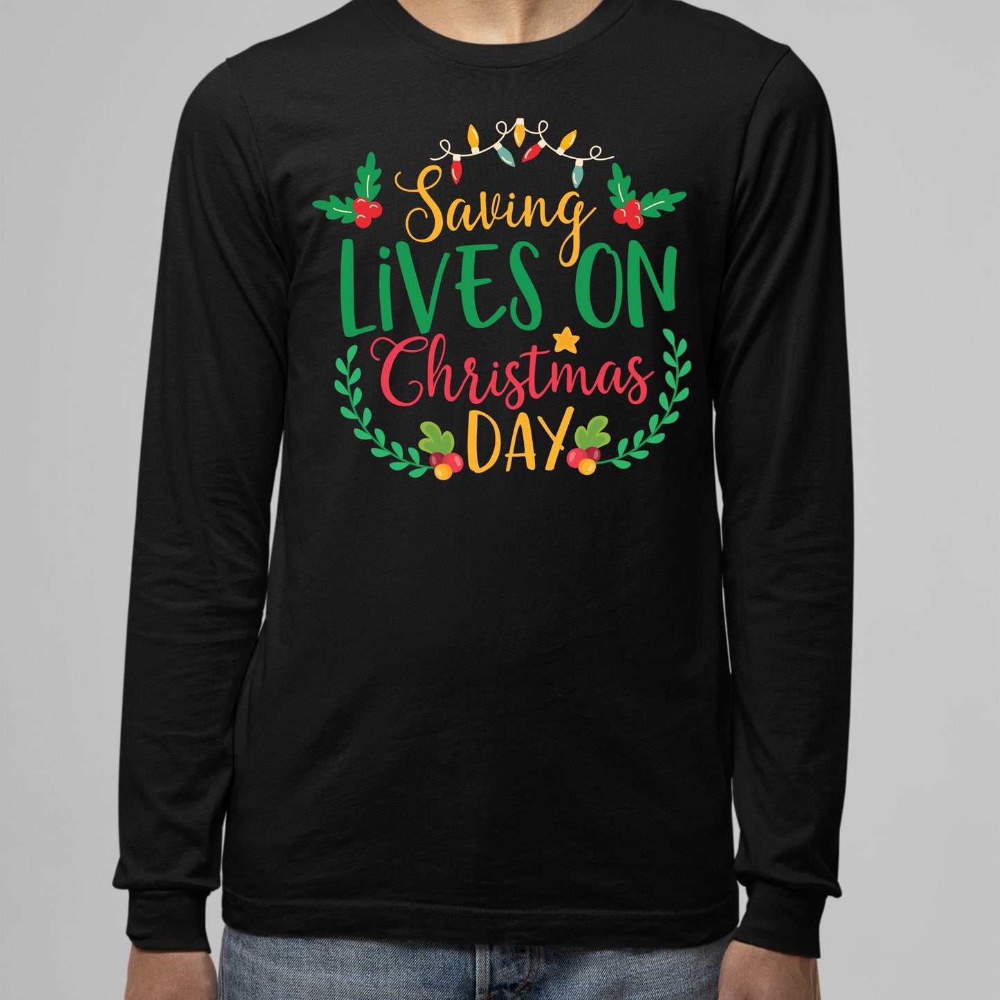 Saving Lives on Christmas Day, Christmas Shirt, Doctor Shirt, Doctor Gift for Him,  School TShirt, 2022 Christmas, Christmas Sweatshirt,