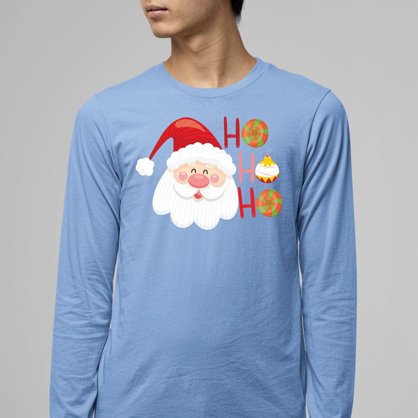 Ho Ho Ho, Christmas Long Sleeves, Christmas Crewneck For Men, Christmas Present, Christmas Sweatshirt, Christmas Sweater