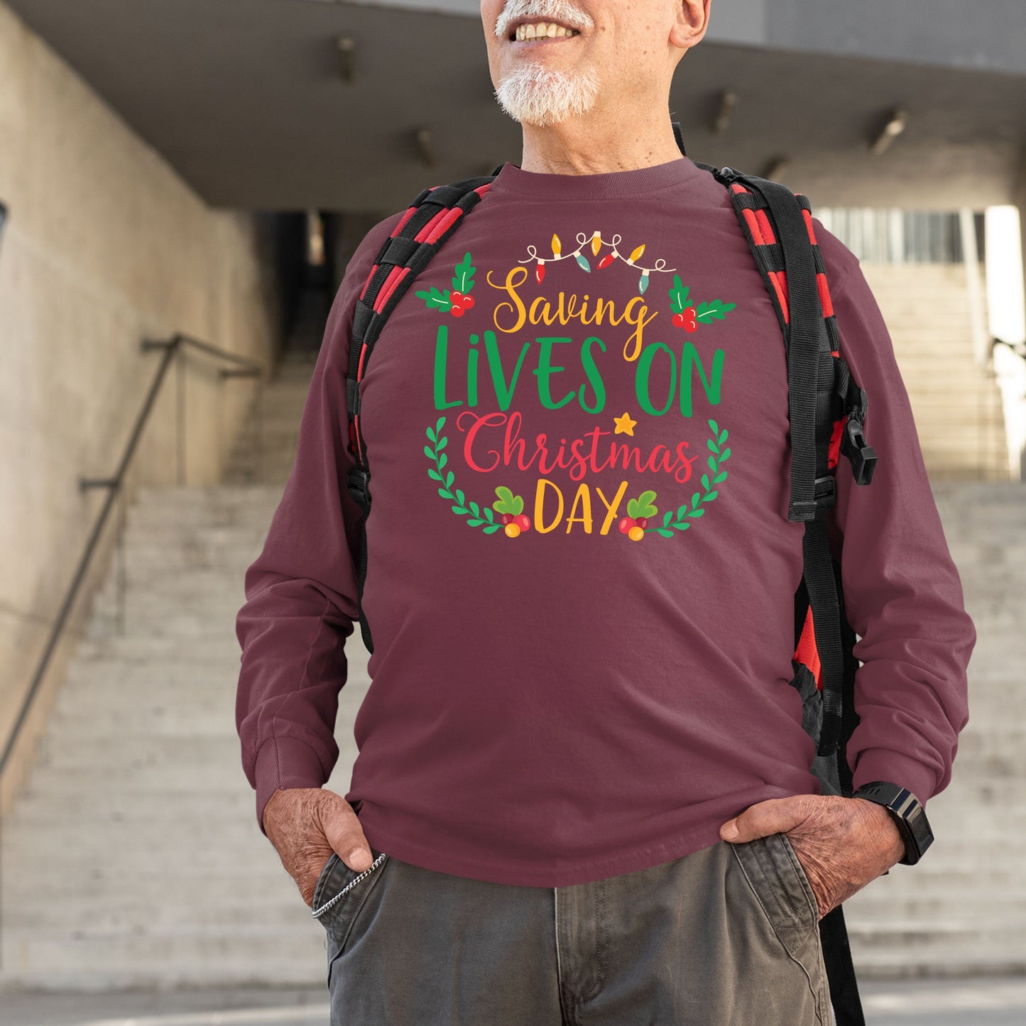 Saving Lives on Christmas Day, Christmas Shirt, Doctor Shirt, Doctor Gift for Him,  School TShirt, 2022 Christmas, Christmas Sweatshirt,