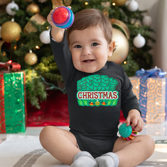 Merry Christmas, Christmas Long Sleeves, Christmas Bodysuits For Kids, Christmas Present, Christmas Onesies, Christmas Bodysuits