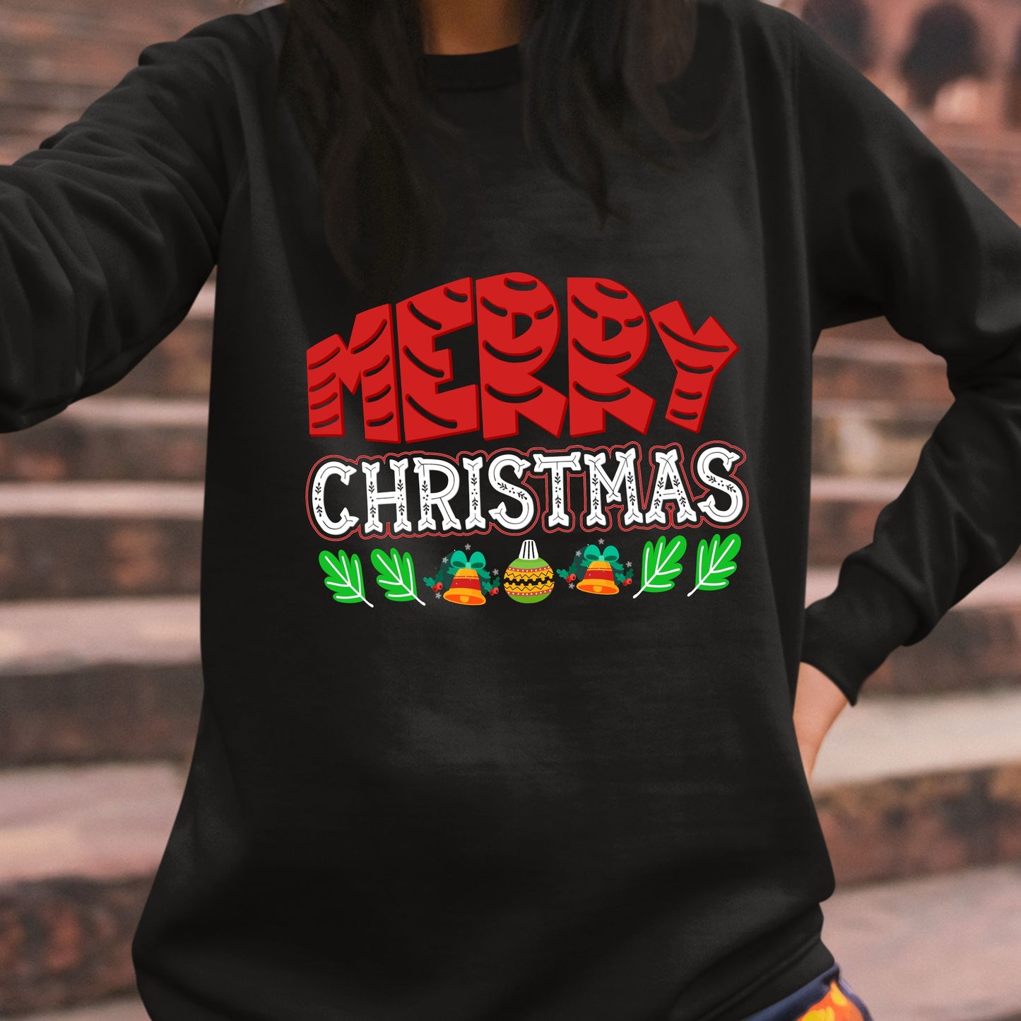 Merry Christmas, Christmas Long Sleeves, Christmas Crewneck For Youth, Christmas Present, Christmas Sweatshirt, Christmas Sweater