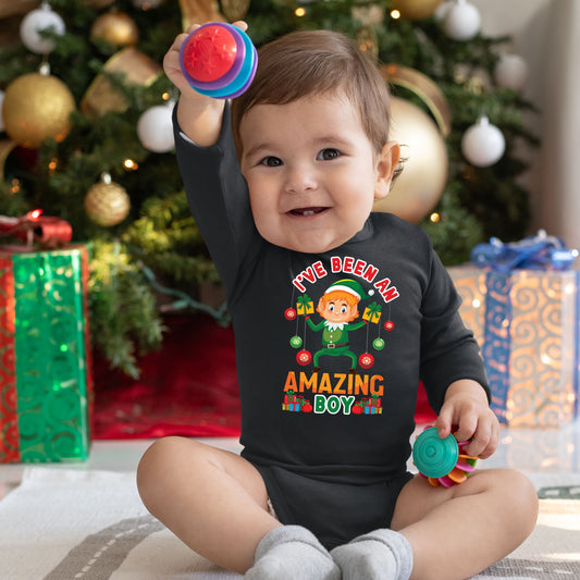 I've Been an Amazing Boy, Christmas Bodysuits, Christmas Long Sleeves, Christmas Onesies, Christmas Bodysuits For Kids, Christmas Present