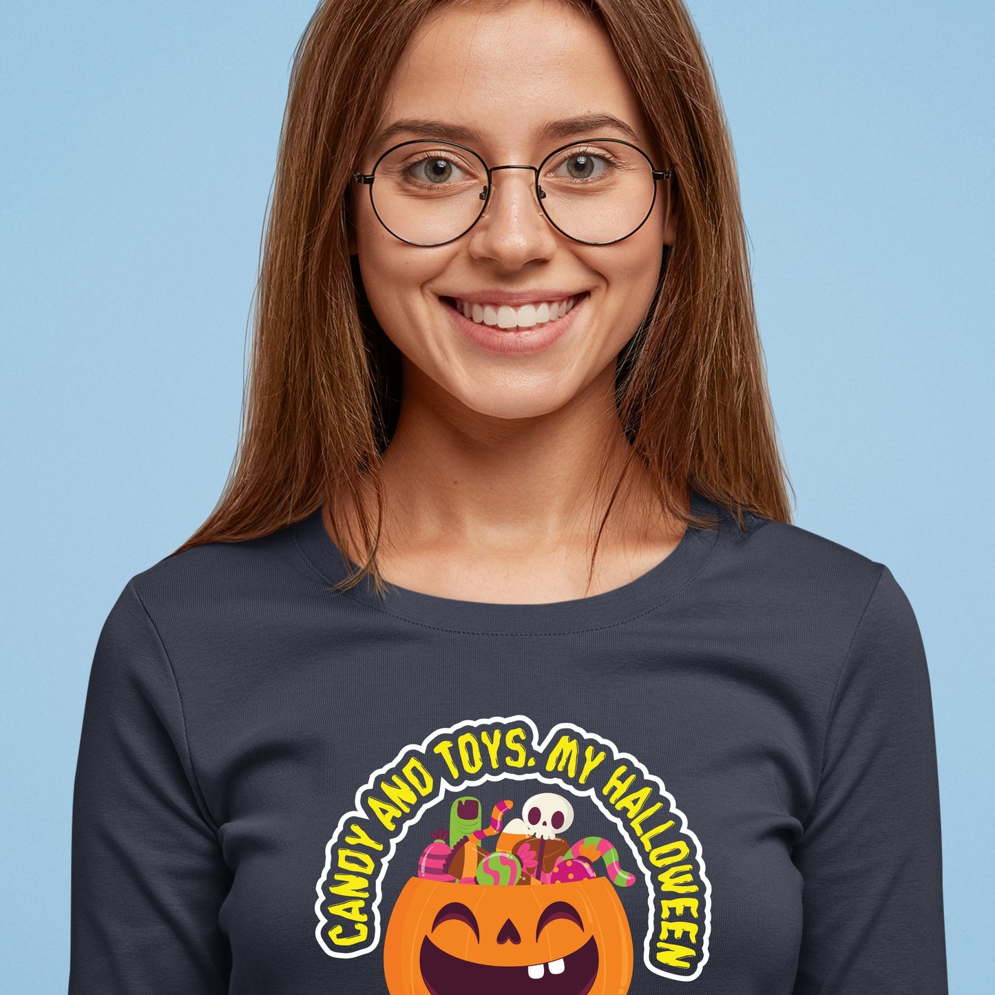 Halloween Candy and Toys Sweatshirt, Halloween Gift Sweatshirt, Halloween Sweater, Cute Halloween Sweatshirt, Fall Sweatshirts