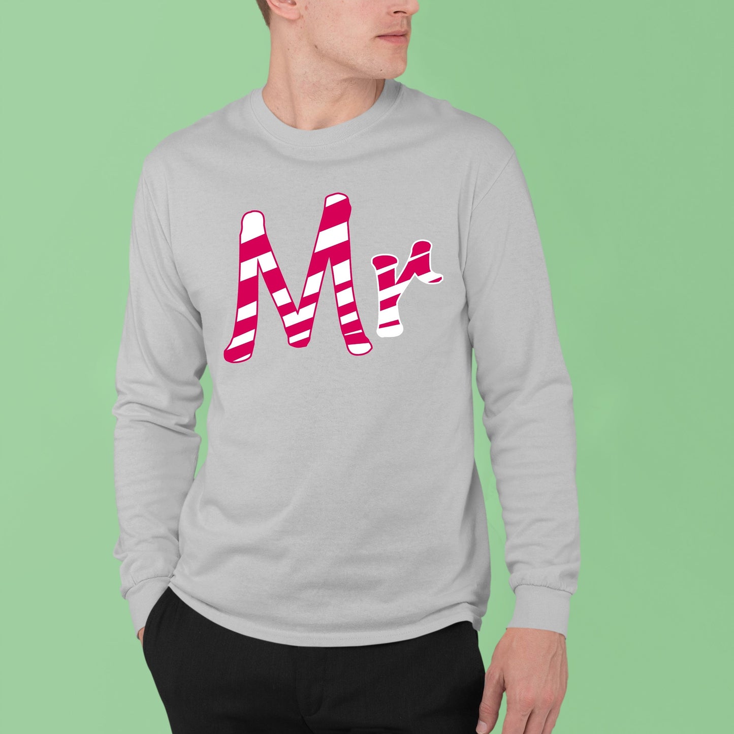 Mr, Christmas Sweatshirt, Christmas Crewneck For Men, Christmas Long Sleeves, Christmas Present, Christmas Sweater