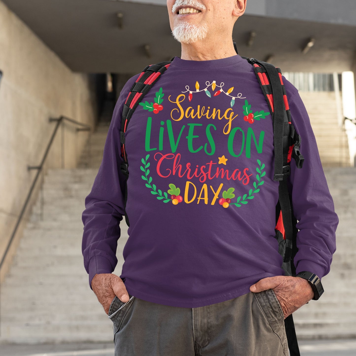 Saving Lives on Christmas Day, Christmas Shirt, Doctor Shirt, Doctor Gift for Him,  School TShirt, 2022 Christmas, Christmas Sweatshirt,