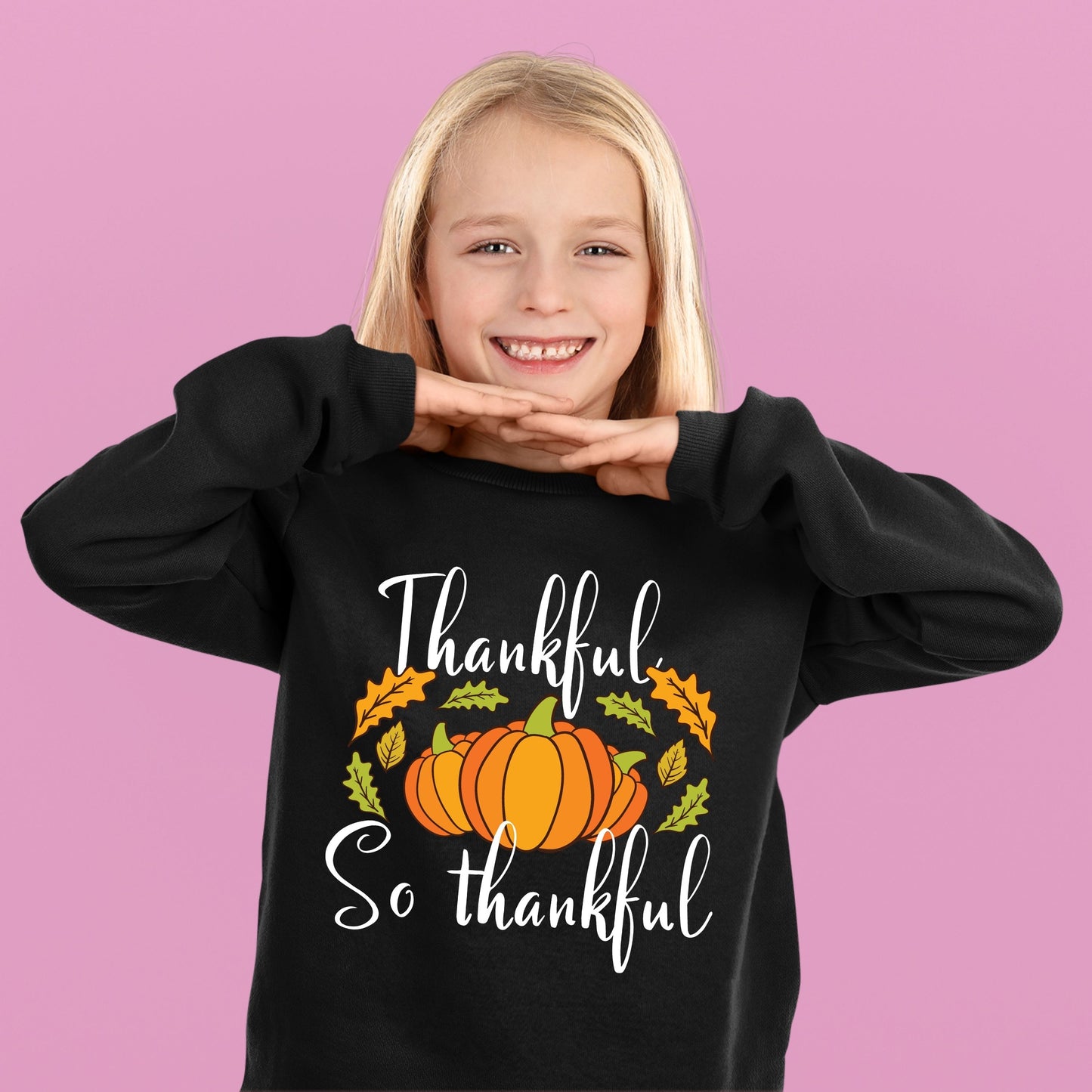 Thankful So Thankful, Thanksgiving Sweatshirt, Thanksgiving Sweater for kids, Thanksgiving Gift Ideas, Cute Thanksgiving