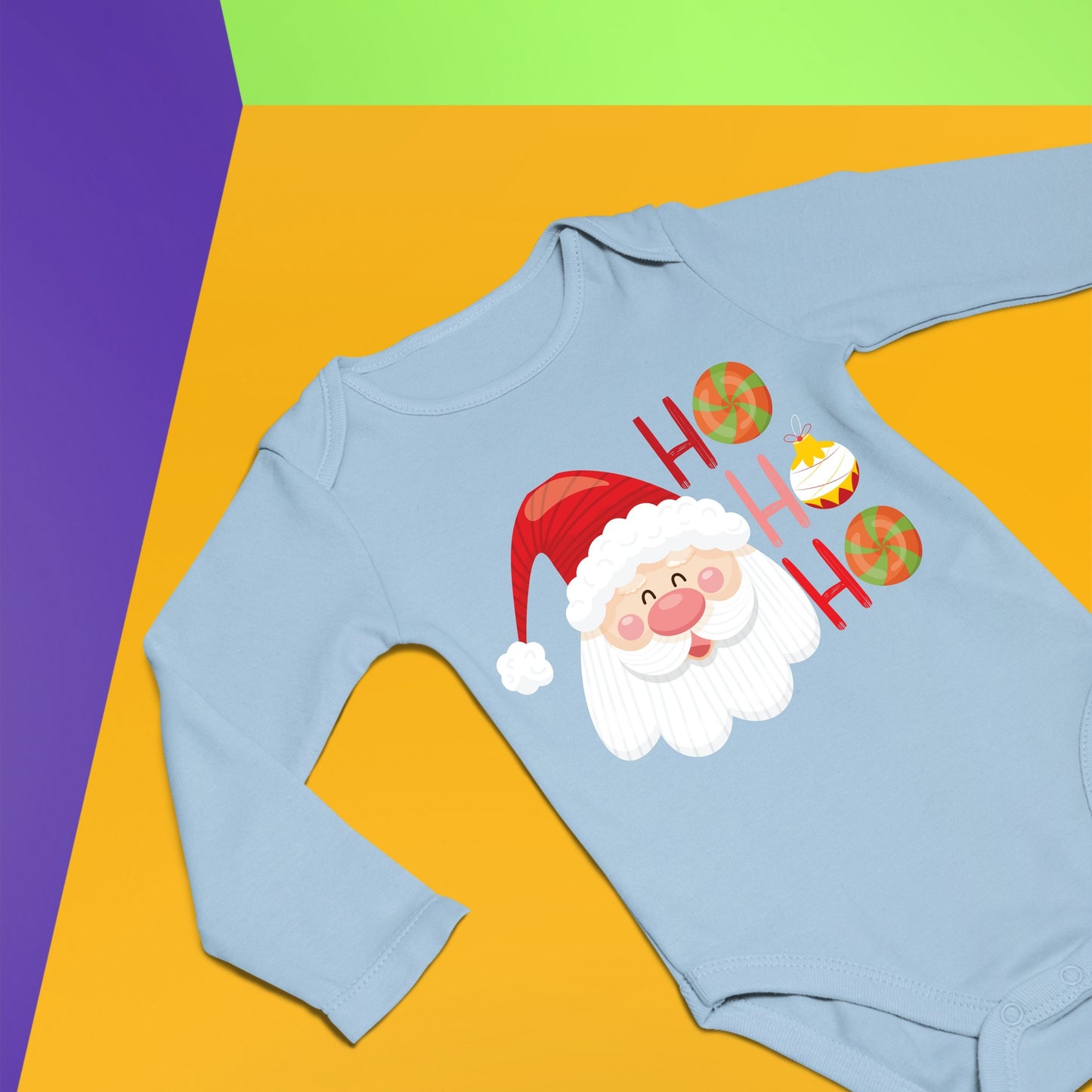 Ho Ho Ho, Christmas Bodysuits For Kids, Christmas Long Sleeves, Christmas Onesies, Christmas Bodysuits, Christmas Present