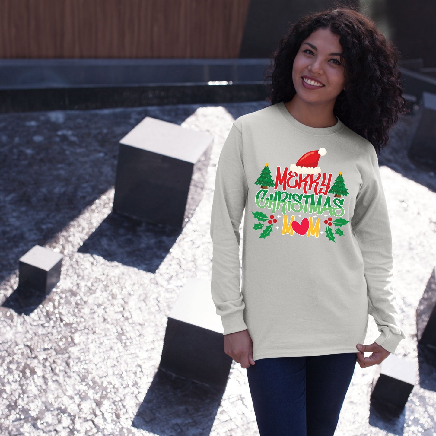 Merry Christmas Mom, Christmas Sweatshirt, Christmas Crewneck For Women, Christmas Long Sleeves, Christmas Present, Christmas Sweater