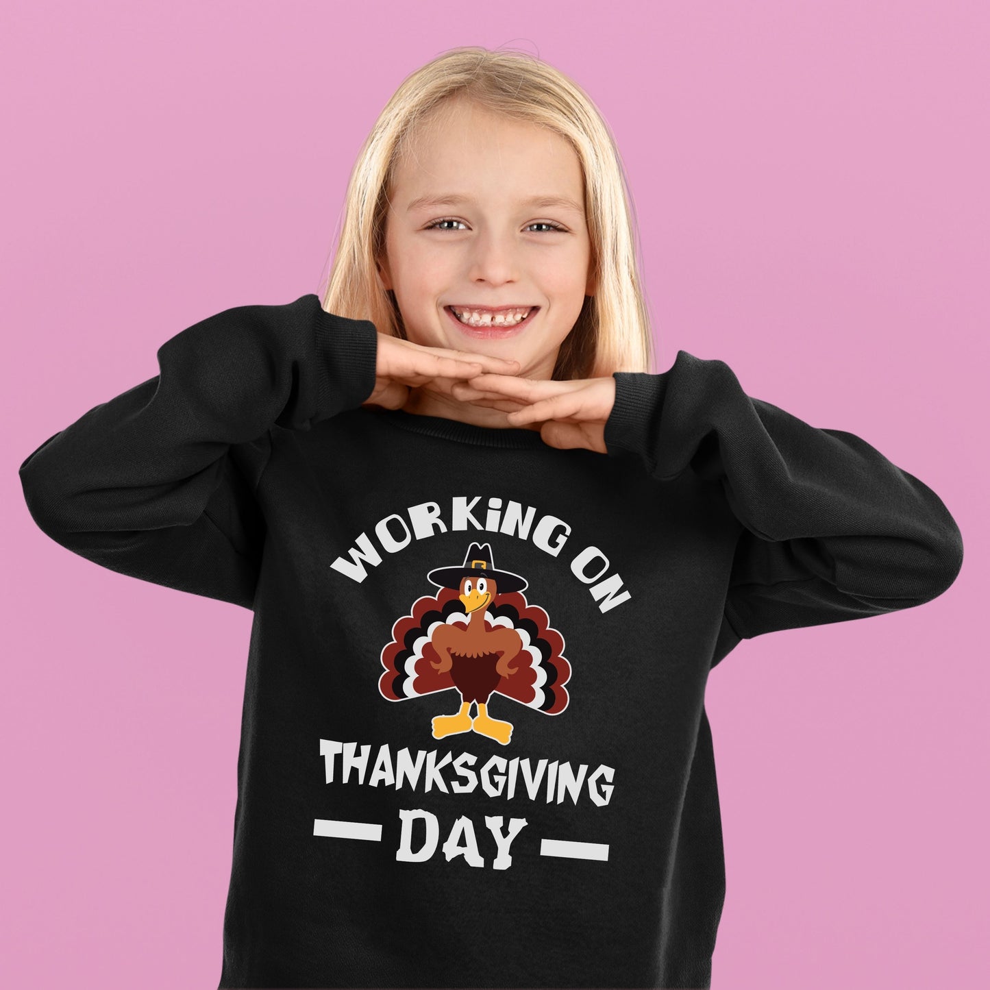 Thanksgiving Working on Thanksgiving Sweatshirt, Thanksgiving Sweatshirt, Thanksgiving Sweater for Kid, Thanksgiving Gift, Cute Thanksgiving