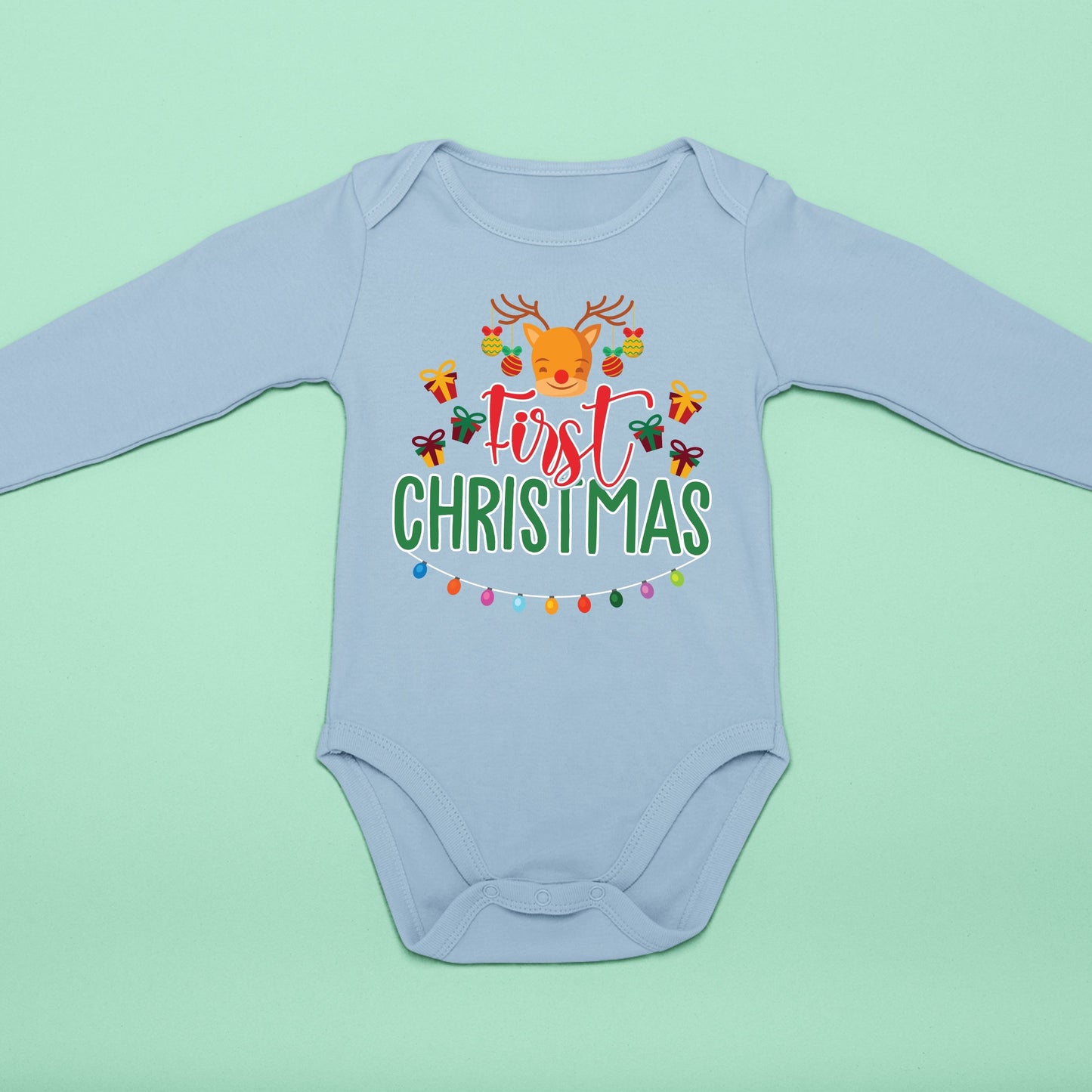 My First Christmas, Christmas Long Sleeves, Christmas Bodysuits For Kids, Christmas Bodysuits, Christmas Onesies, Christmas Present