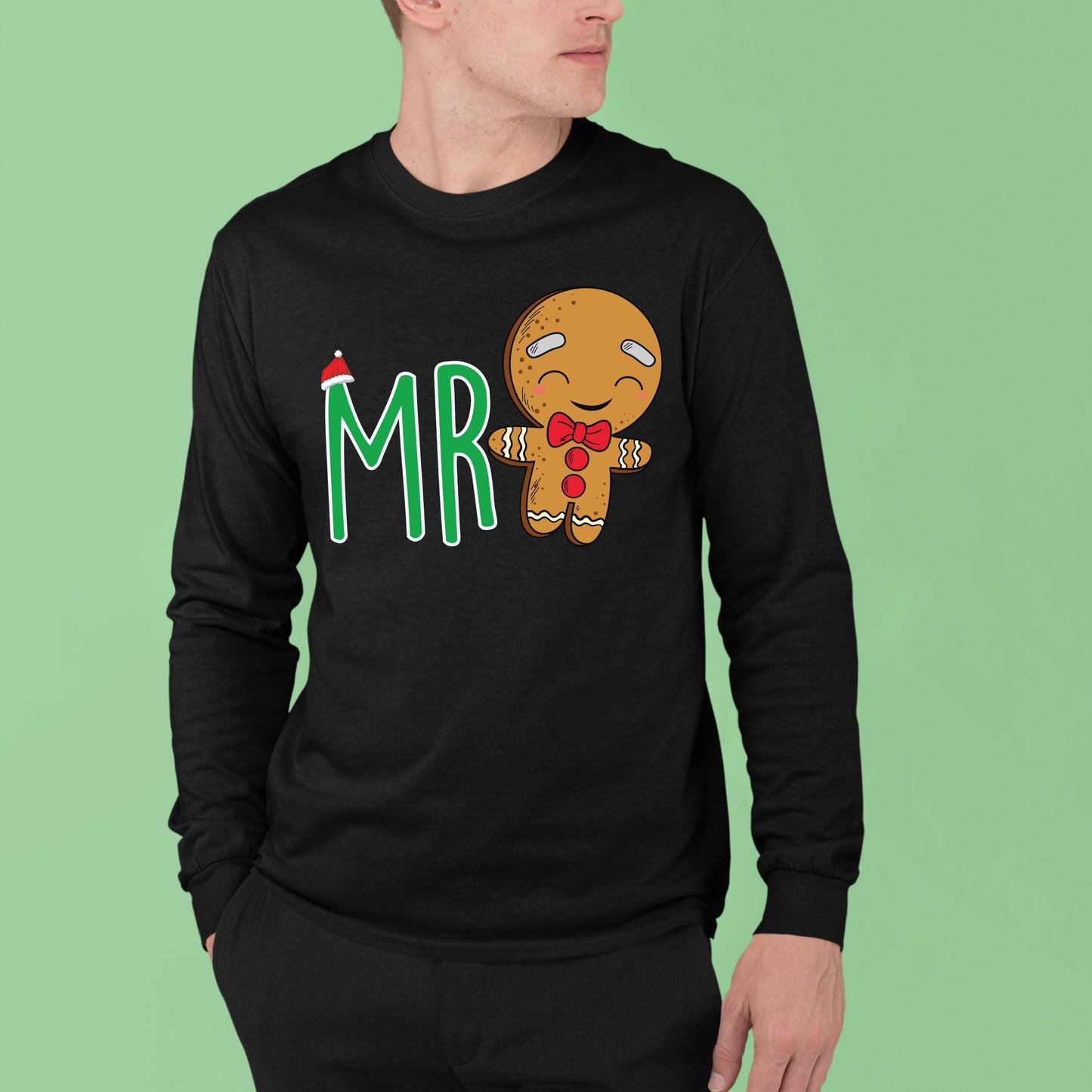 Mr, Christmas Long Sleeves, Christmas Sweater, Christmas Sweatshirt, Christmas Crewneck For Men, Christmas Present