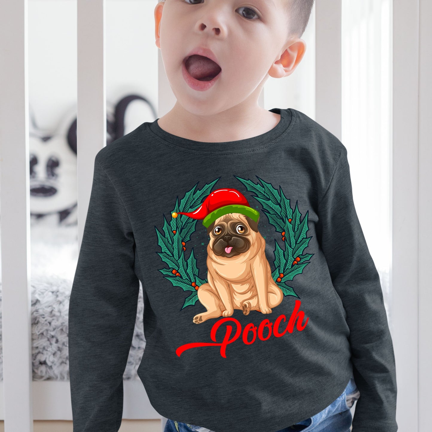 Pooch, Toddler Long Sleeves, Christmas Shirts, Christmas Sweatshirts, Christmas, Christmas Clothing, Christmas Decor