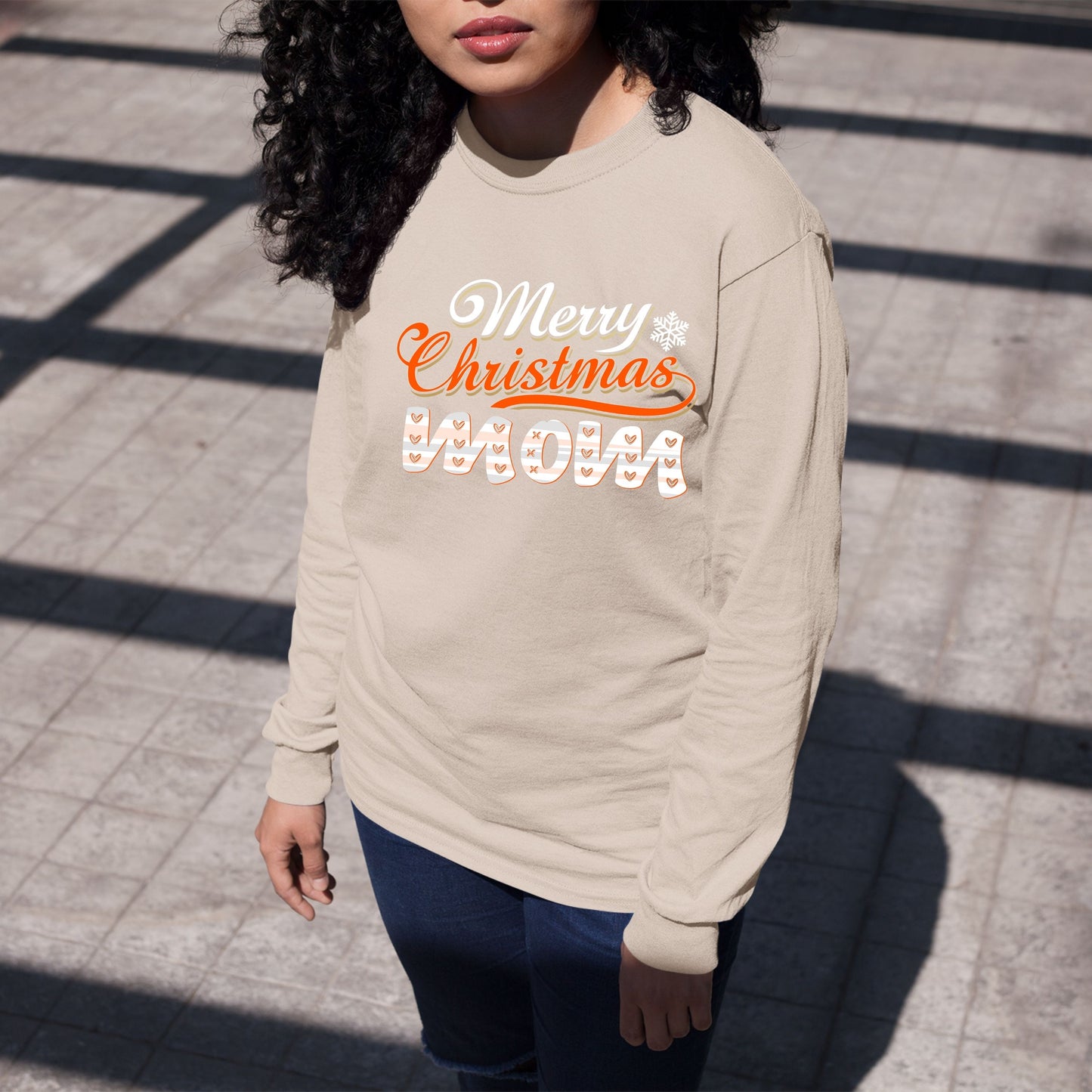 Merry Christmas Mom, Christmas Crewneck For Women, Christmas Long Sleeves, Christmas Sweatshirt, Christmas Sweater, Christmas Present