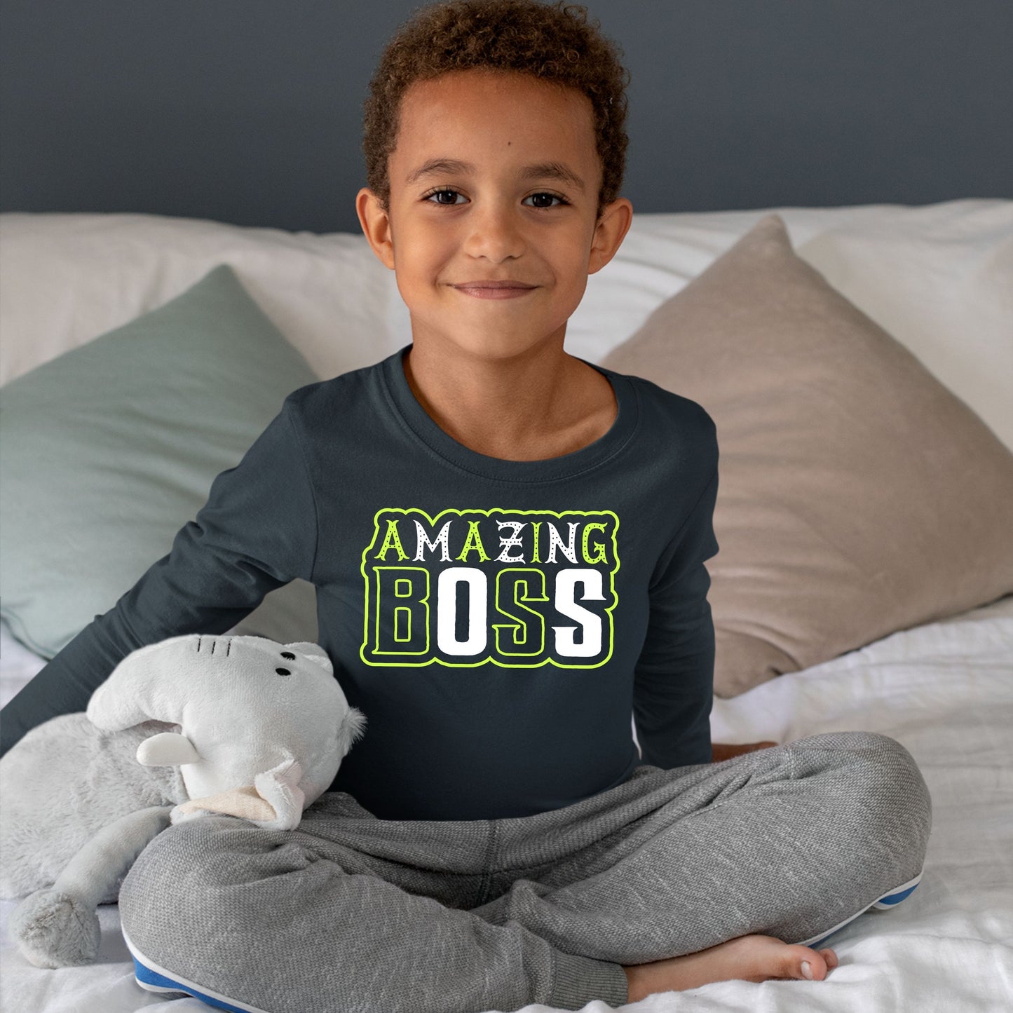 Amazing Boss, Christmas Long Sleeves, Christmas Crewneck For Toddler, Christmas Sweatshirt, Christmas Sweater, Christmas Present