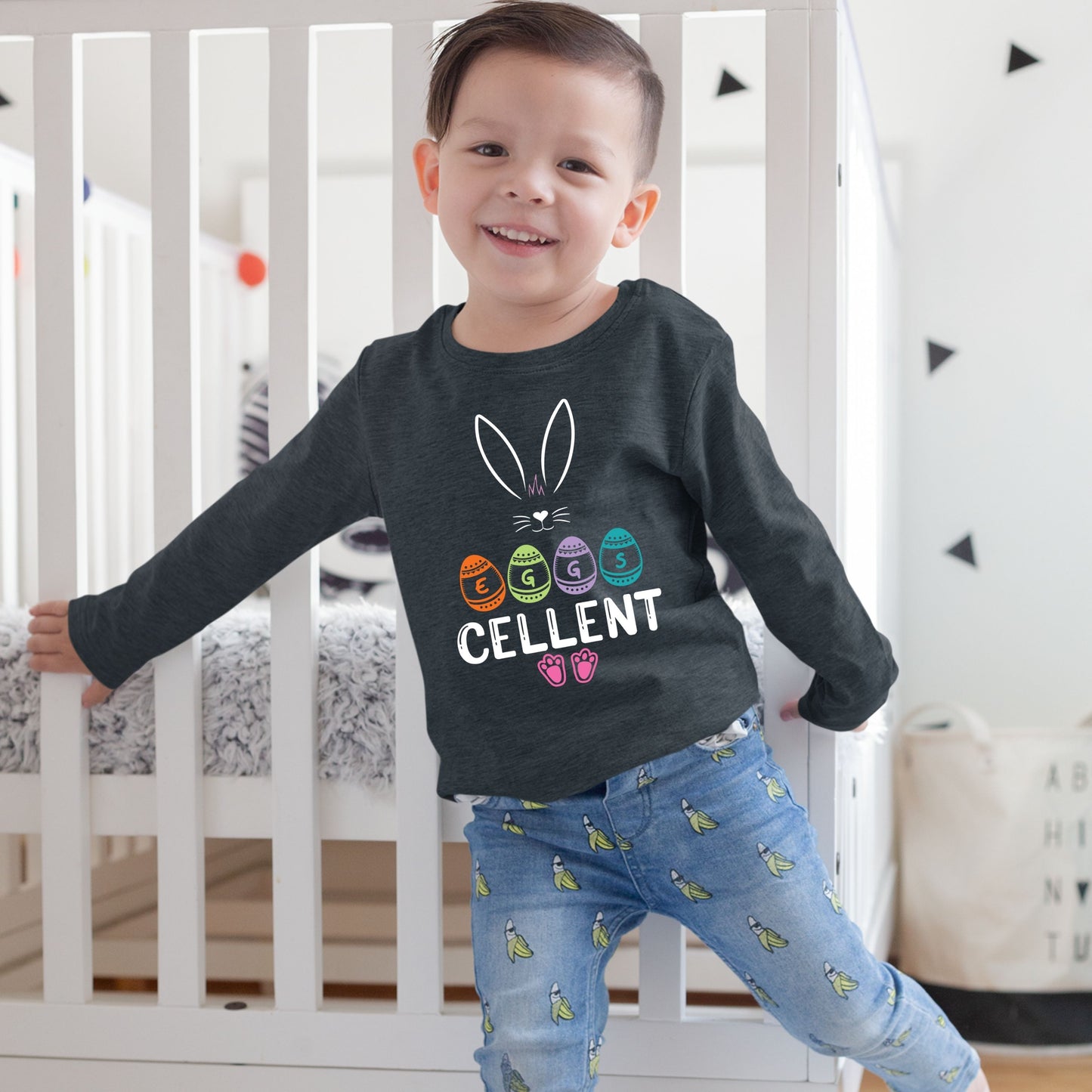 Eggscellent - Toddler Long Sleeve Tee