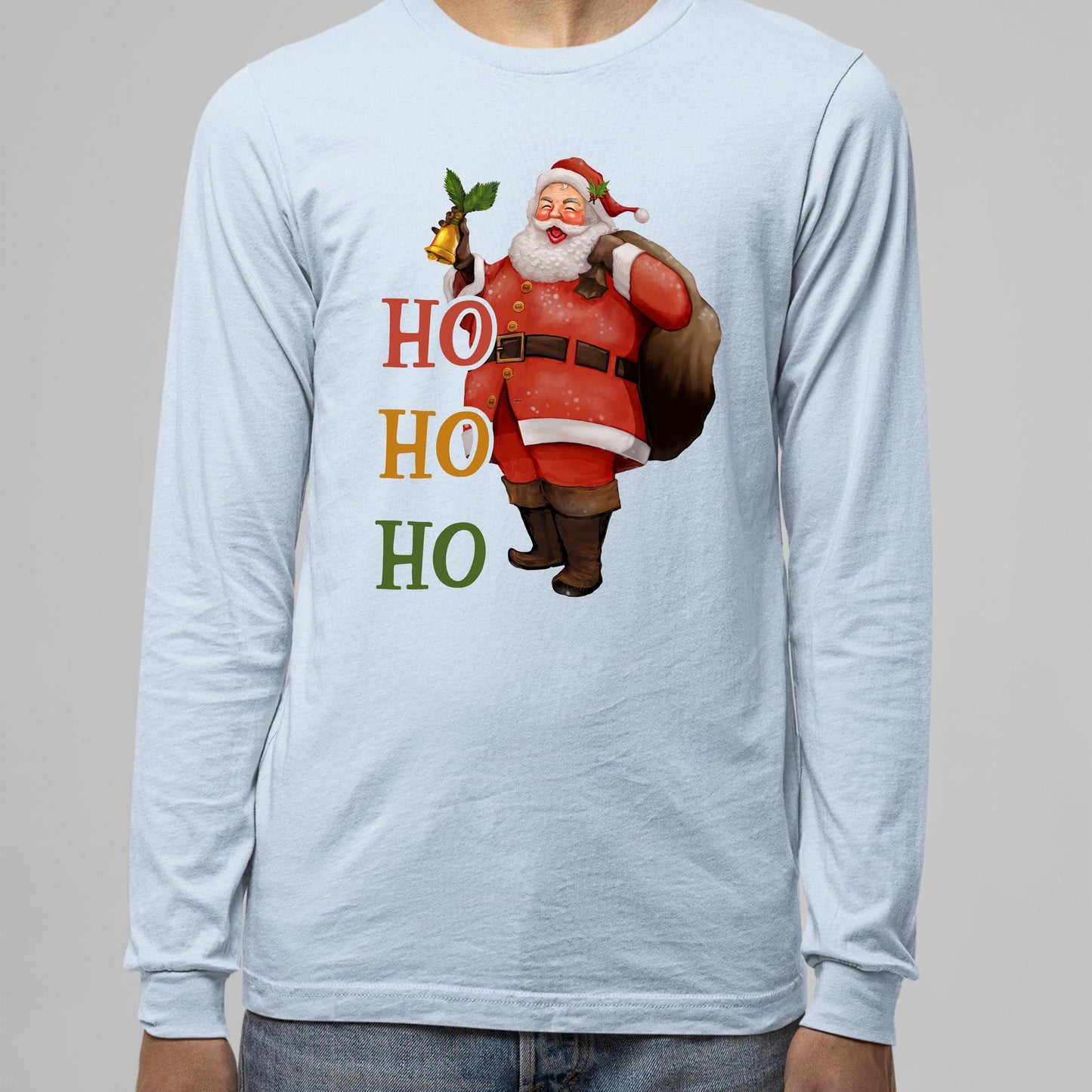 Ho Ho Ho, Men Long Sleeves, Christmas, Christmas Decor, Christmas Shirts, Christmas Sweatshirts, Christmas Clothing